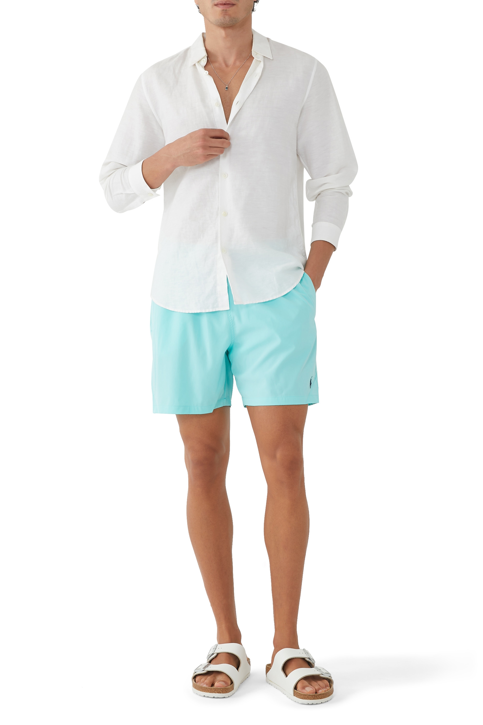 Pony-Embroidered Swim Shorts