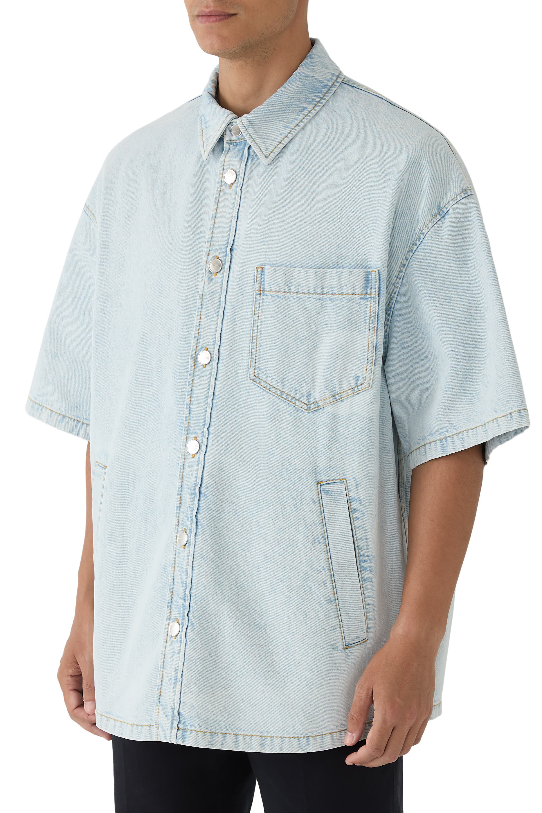 Lasered Denim Shirt