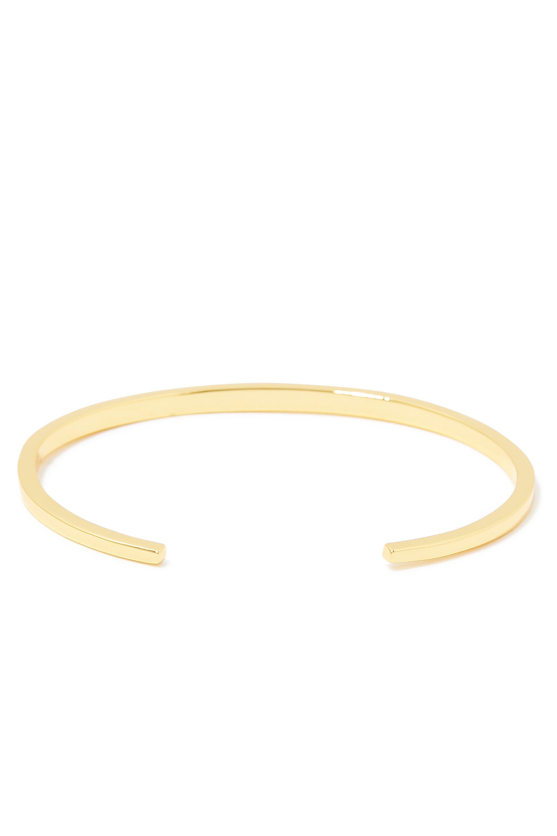 Aura Bracelet Cuff, 14k Gold Plated Brass