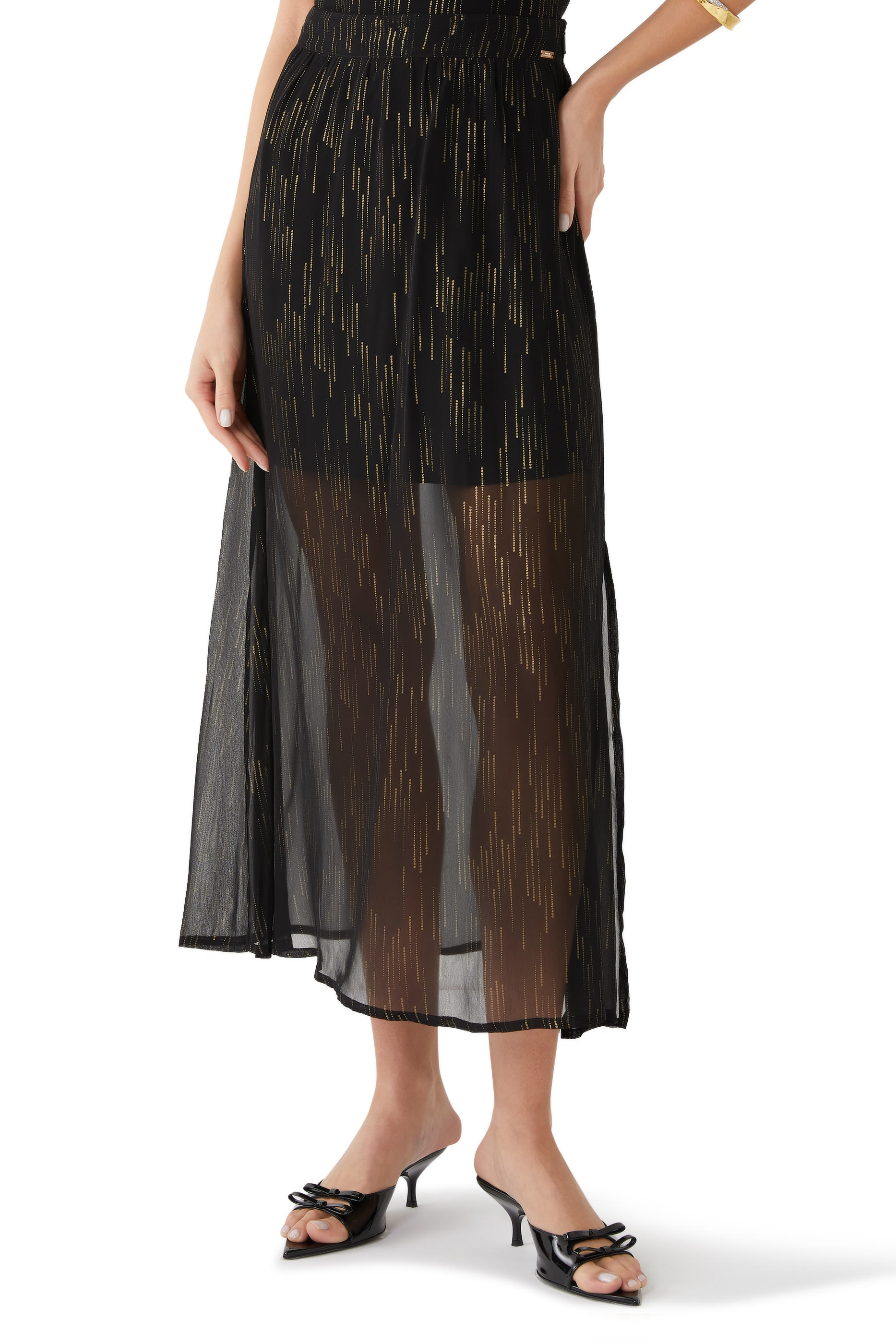 LE KLAY SAINT-PARIS LONG SKIRT:Black:10