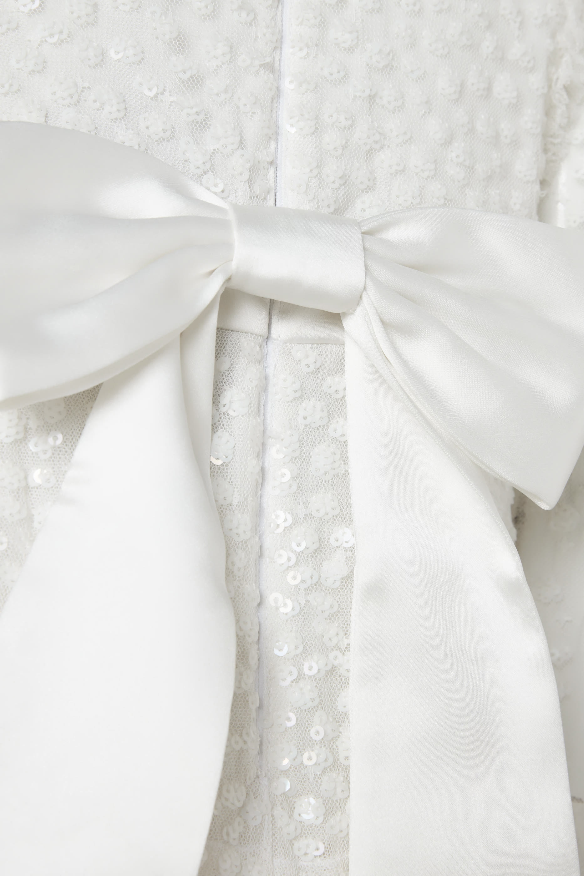 Kids Dappled Sequin Long Sleeves Gown