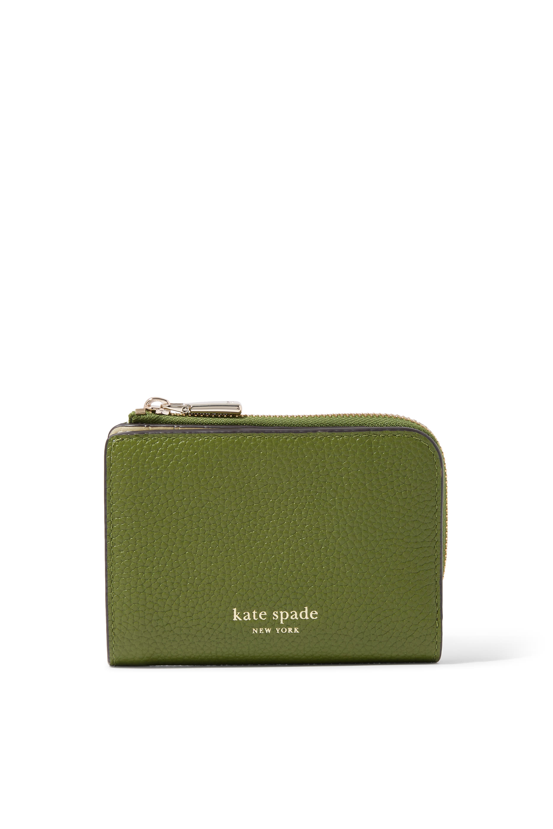 Ava Colorblock Pebbled Leather Zip Bifold Wallet