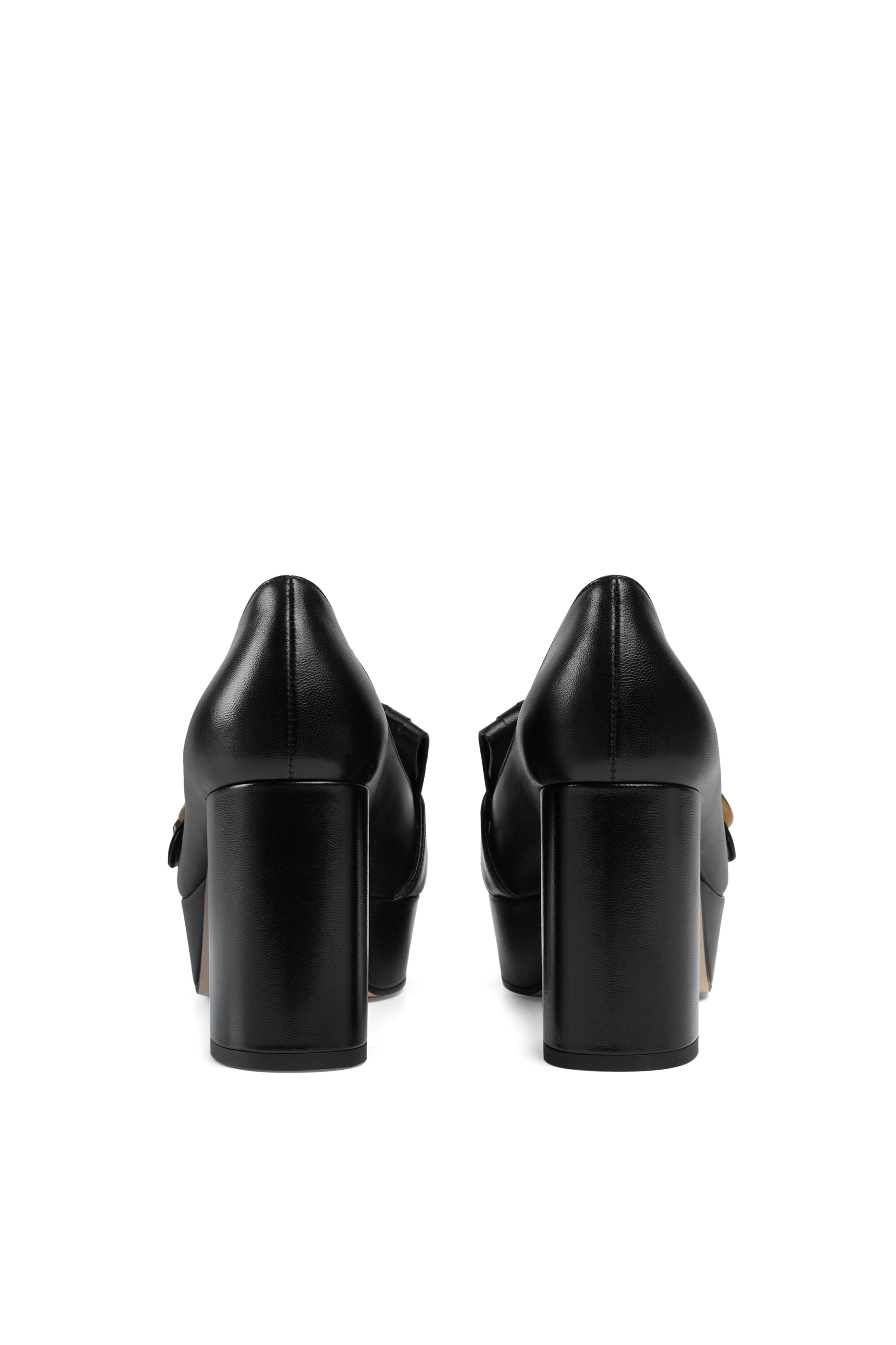 Leather Platform Pump with Fringe