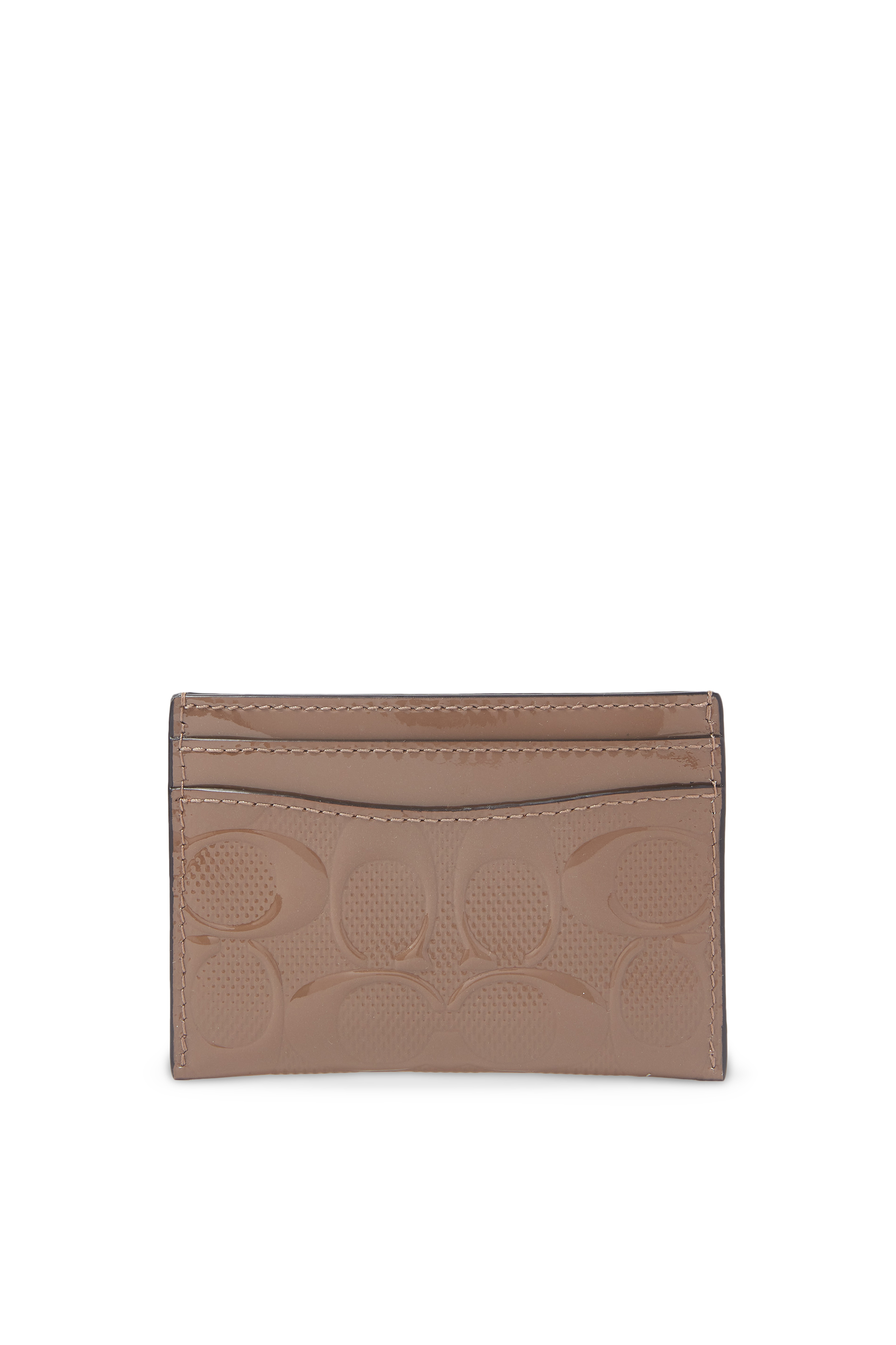 Slim Signature Leather Card Case