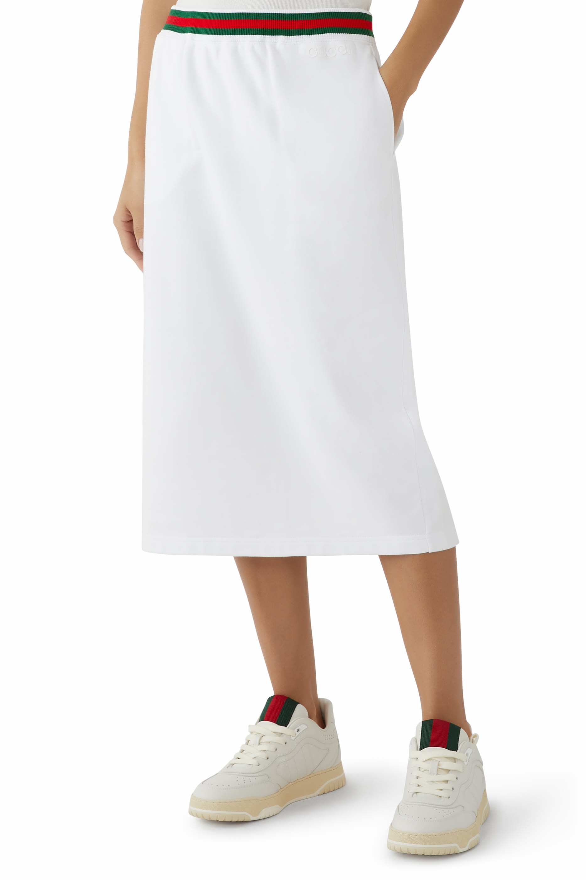 Cotton Jersey Skirt with Web