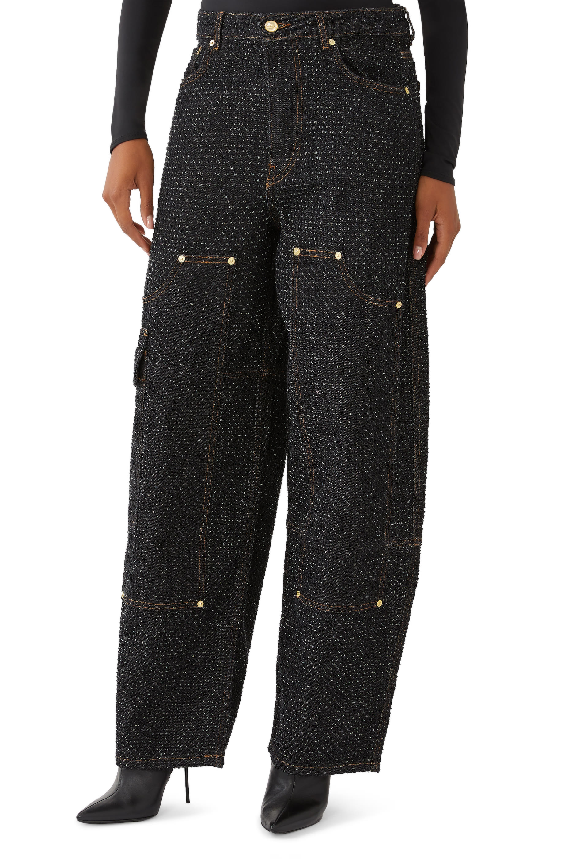 Fluffy Denim Carpenter Jeans