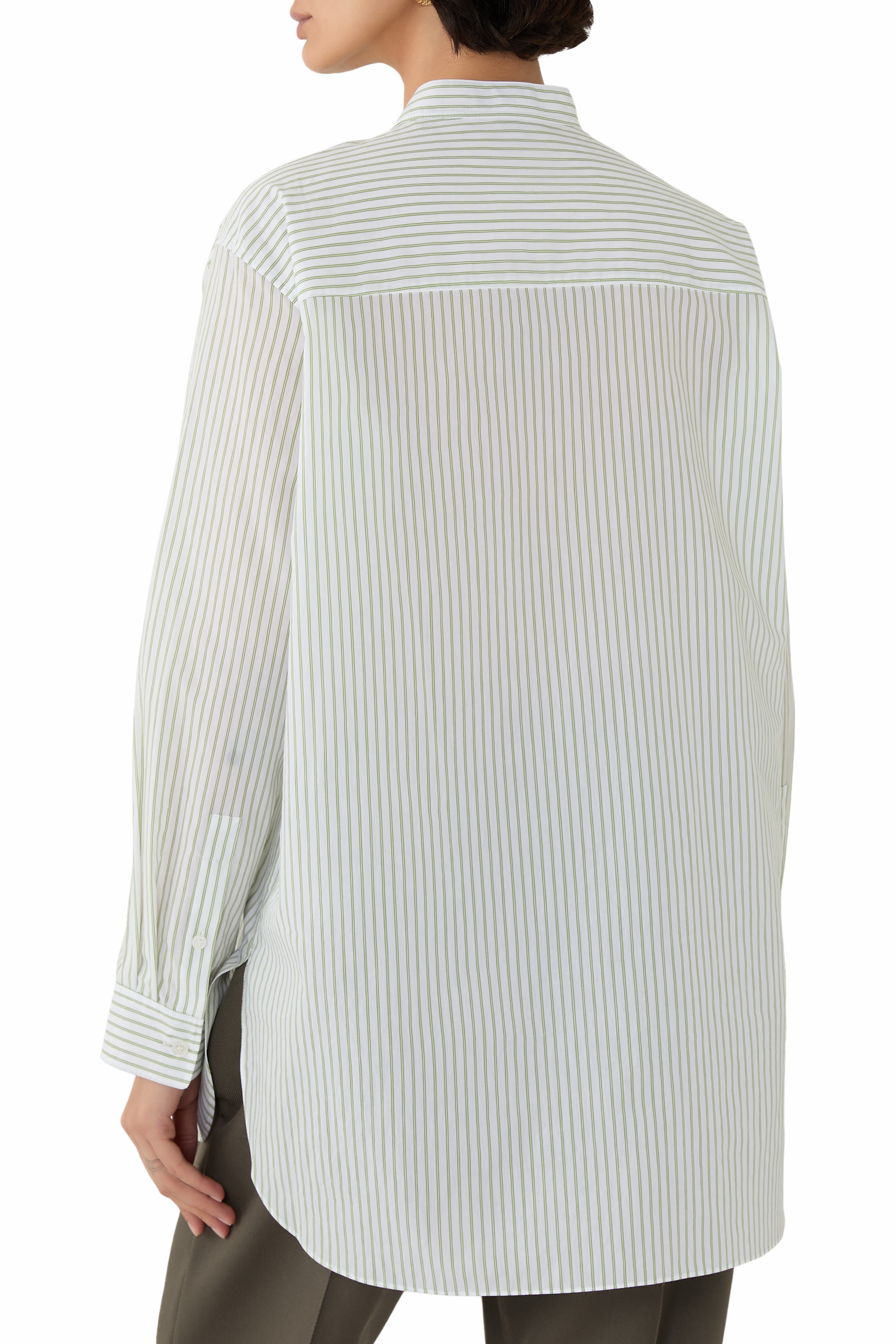 Tuxedo Striped Cotton-Blend Shirt
