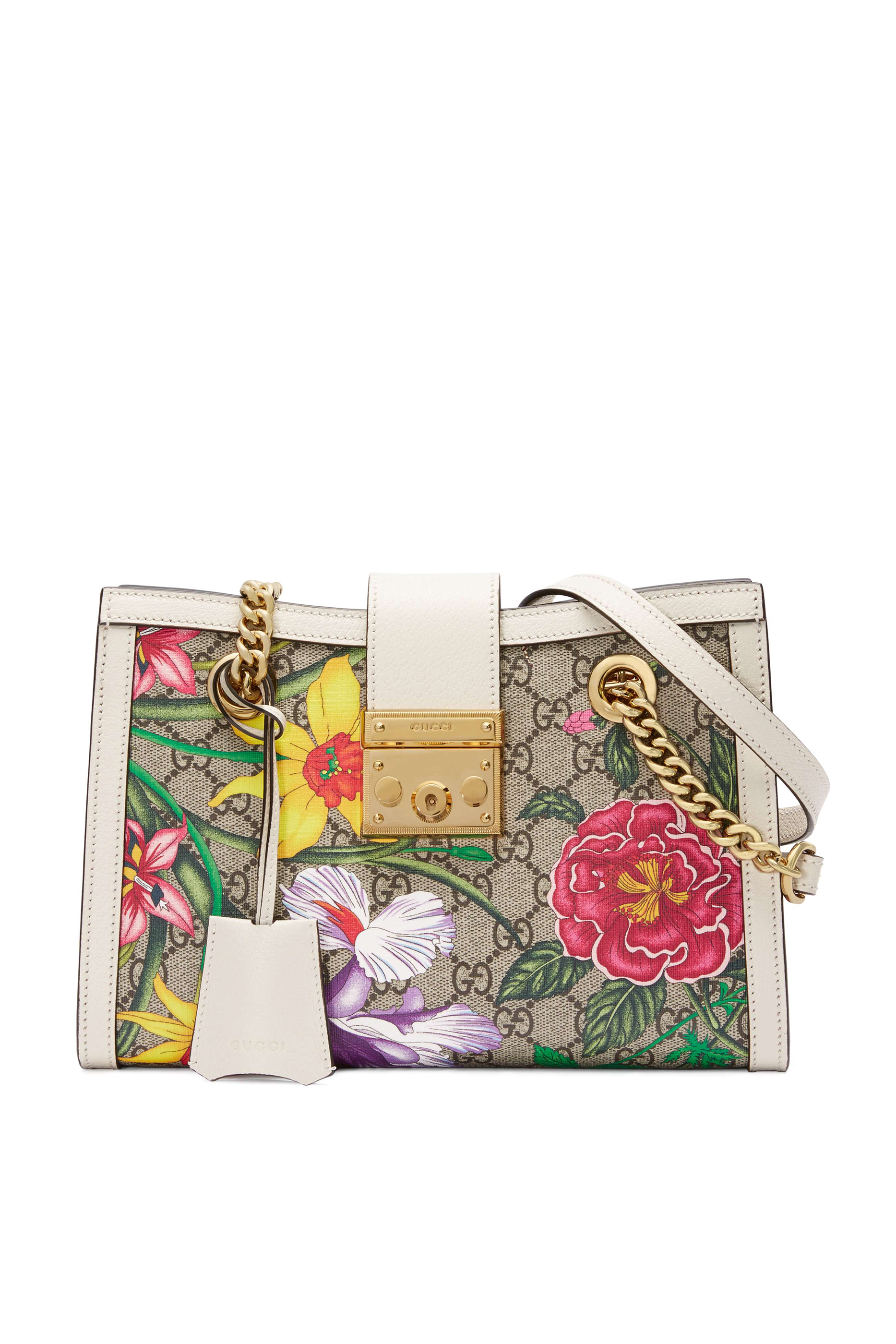 Padlock GG Flora Small Shoulder Bag