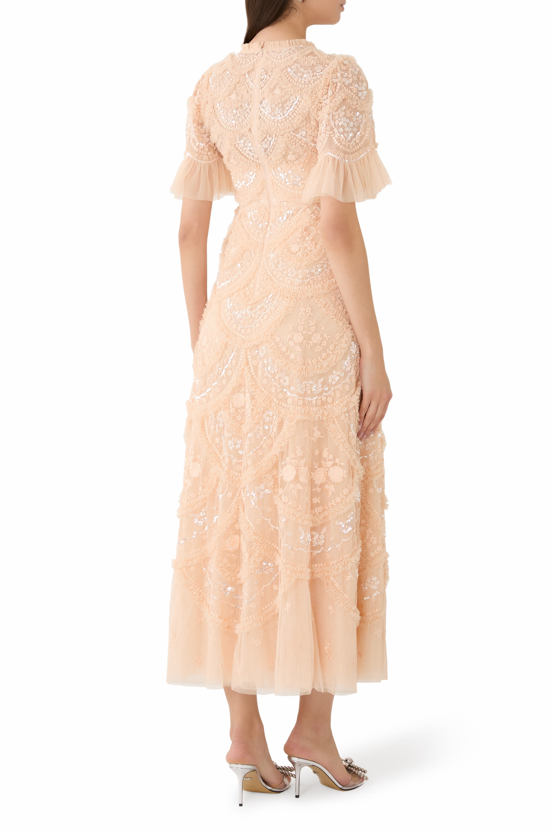 Carmen Ruffle Ankle Gown