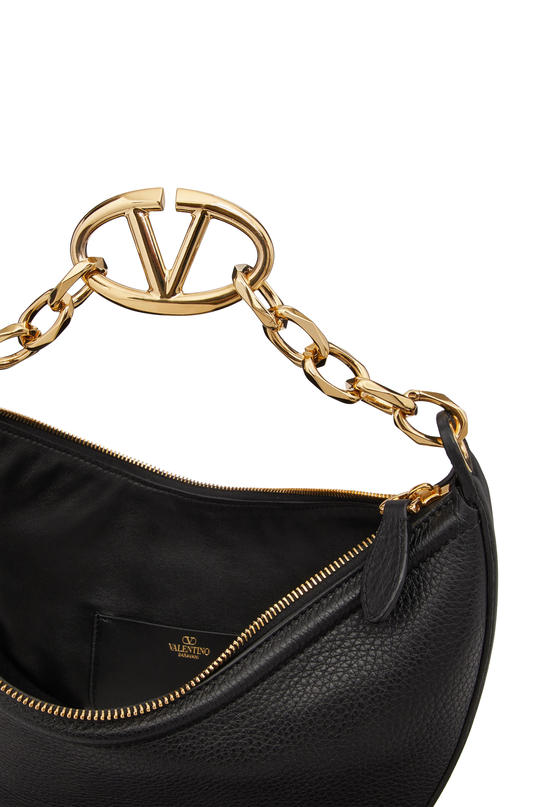 Small VLogo Moon Hobo Bag