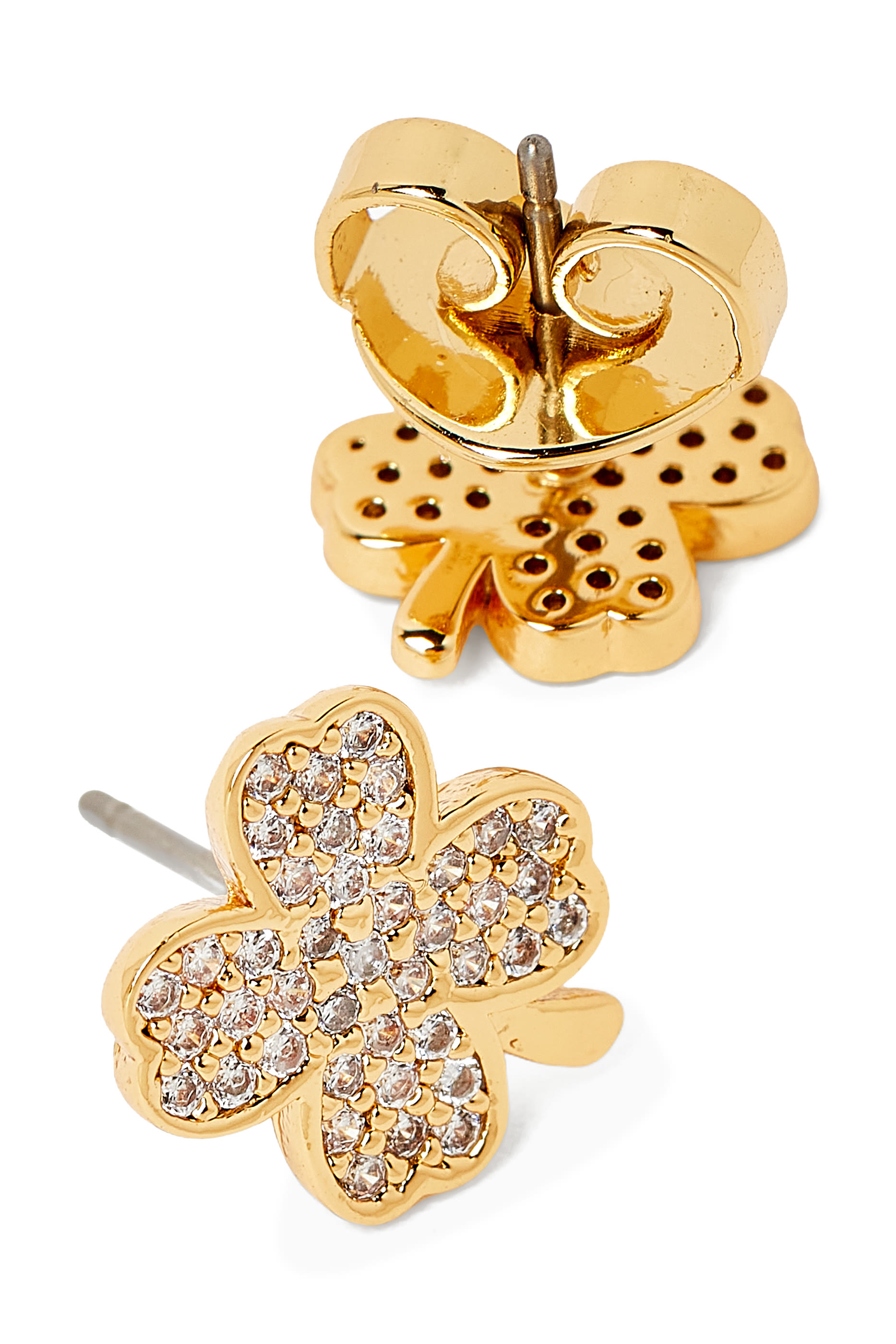 Lucky Charm Pave Clover Studs