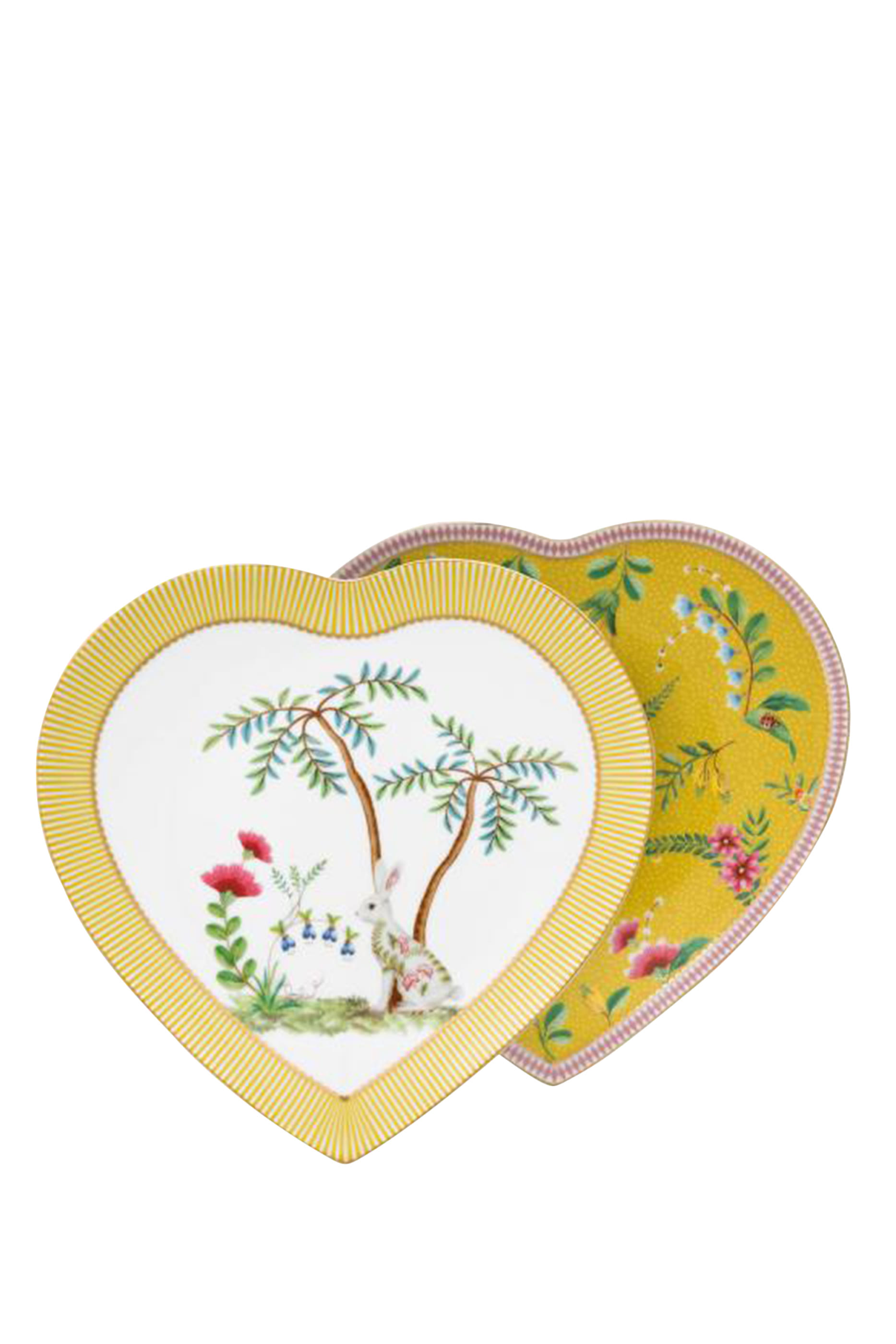 La Majorelle Heart-Shaped Plate, Set of 2