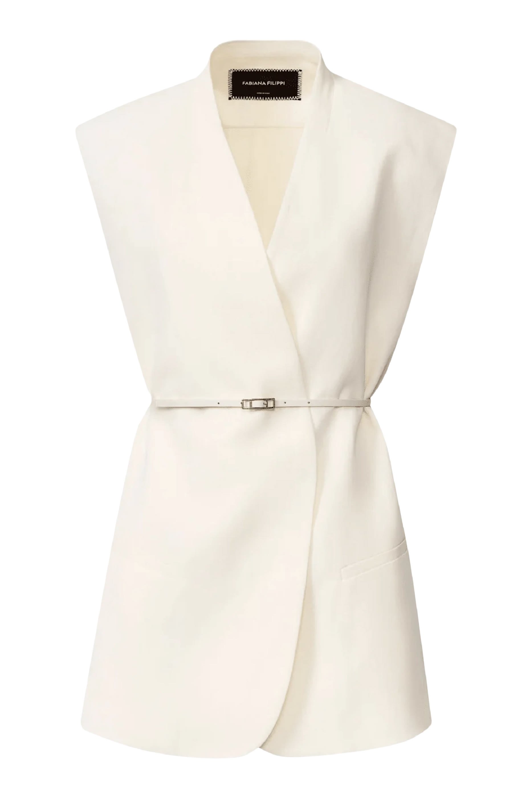  Double- Breasted Sleeveless Waistcoat