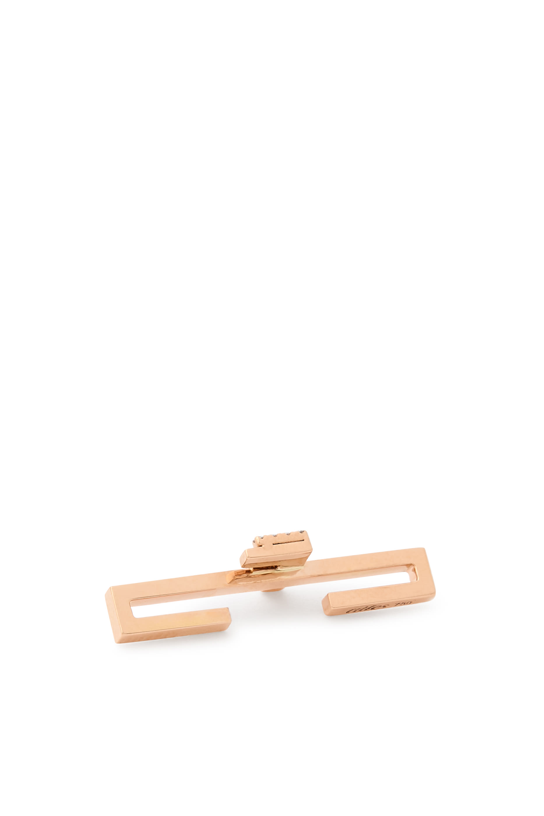 Tech Silhouette Charm, 18K Rose Gold, Diamonds & Enamel