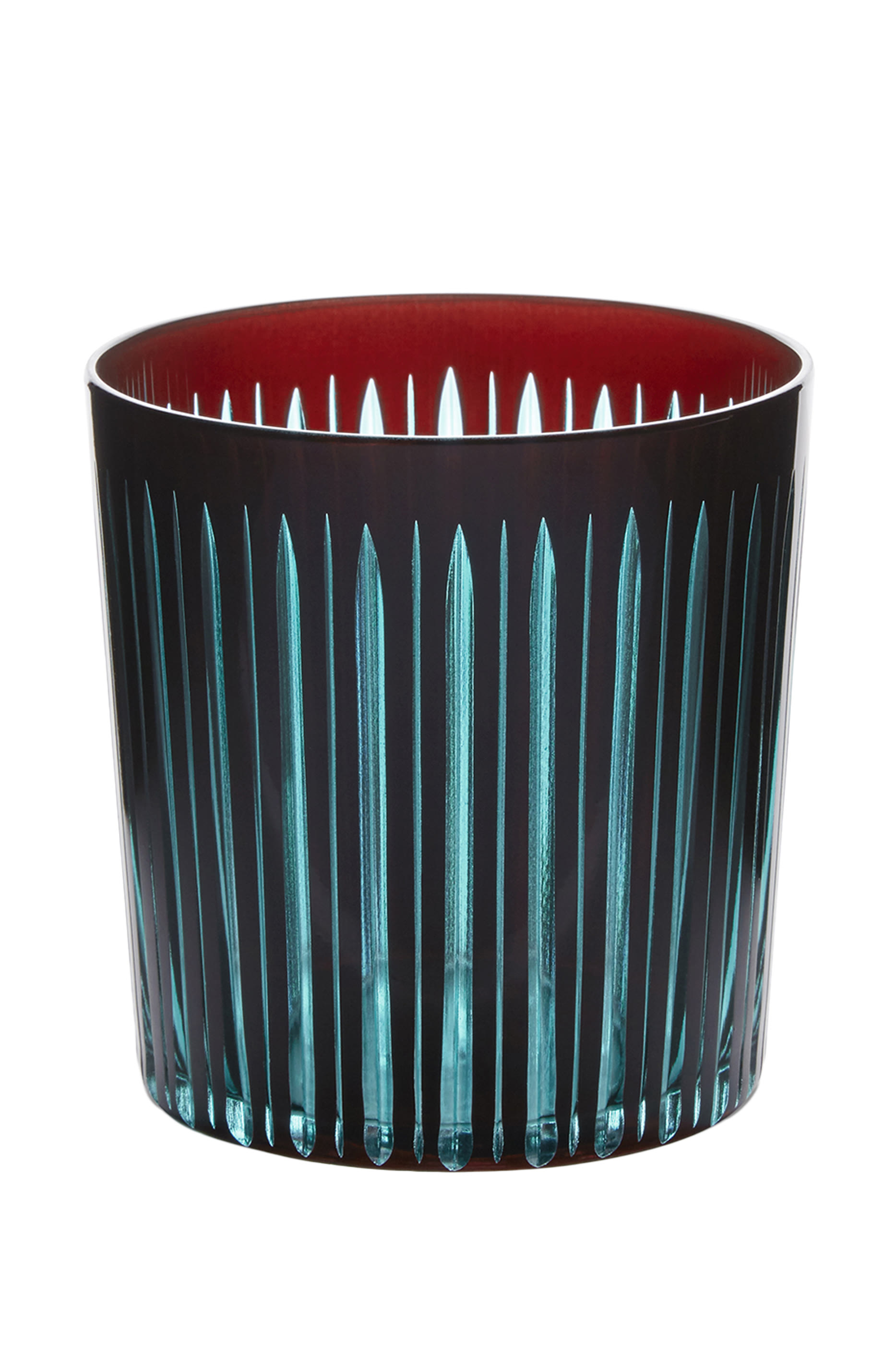 Prism Double Old Fashioned Glasses-Bordeaux, Set of 4