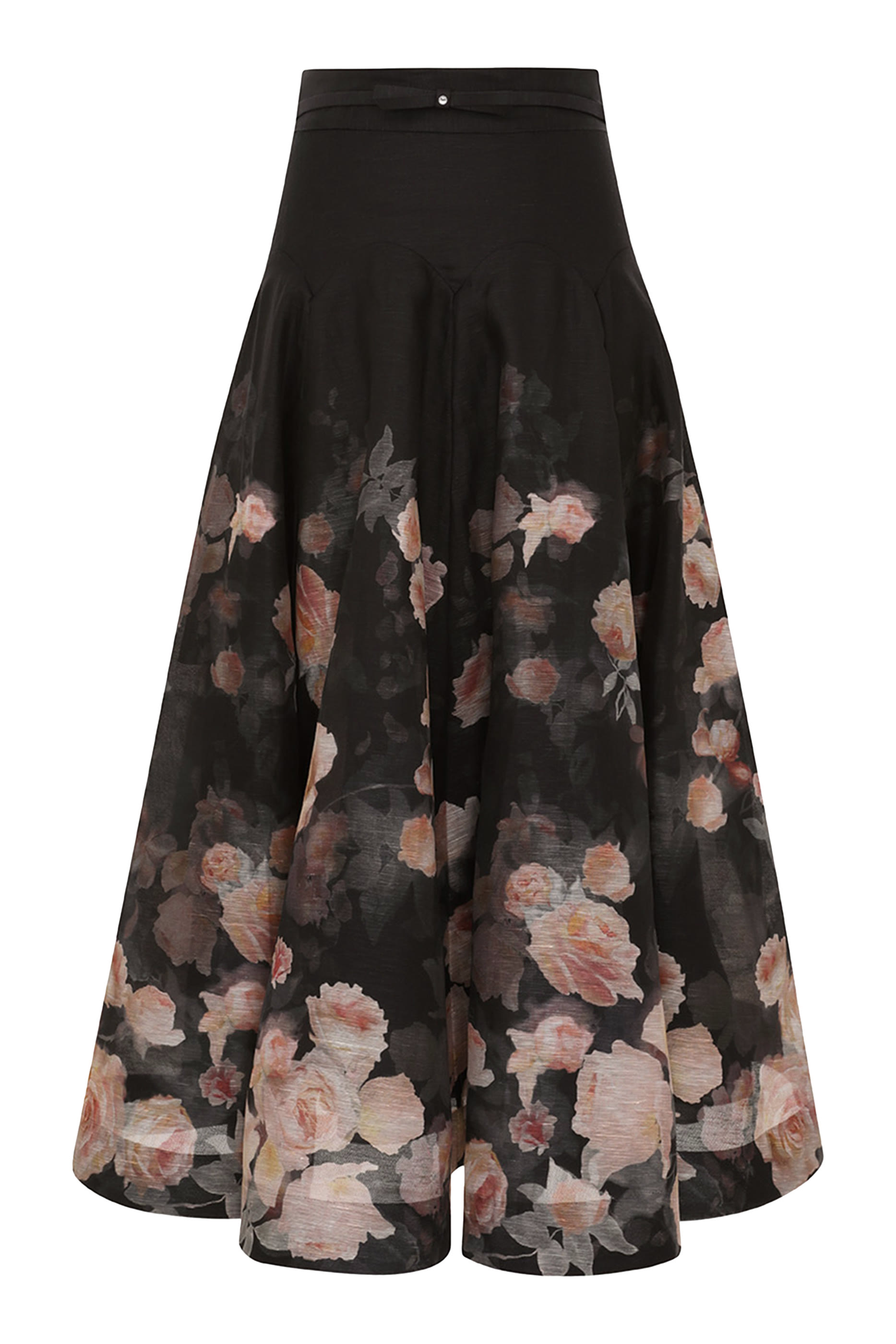 Crush Flared Midi Skirt