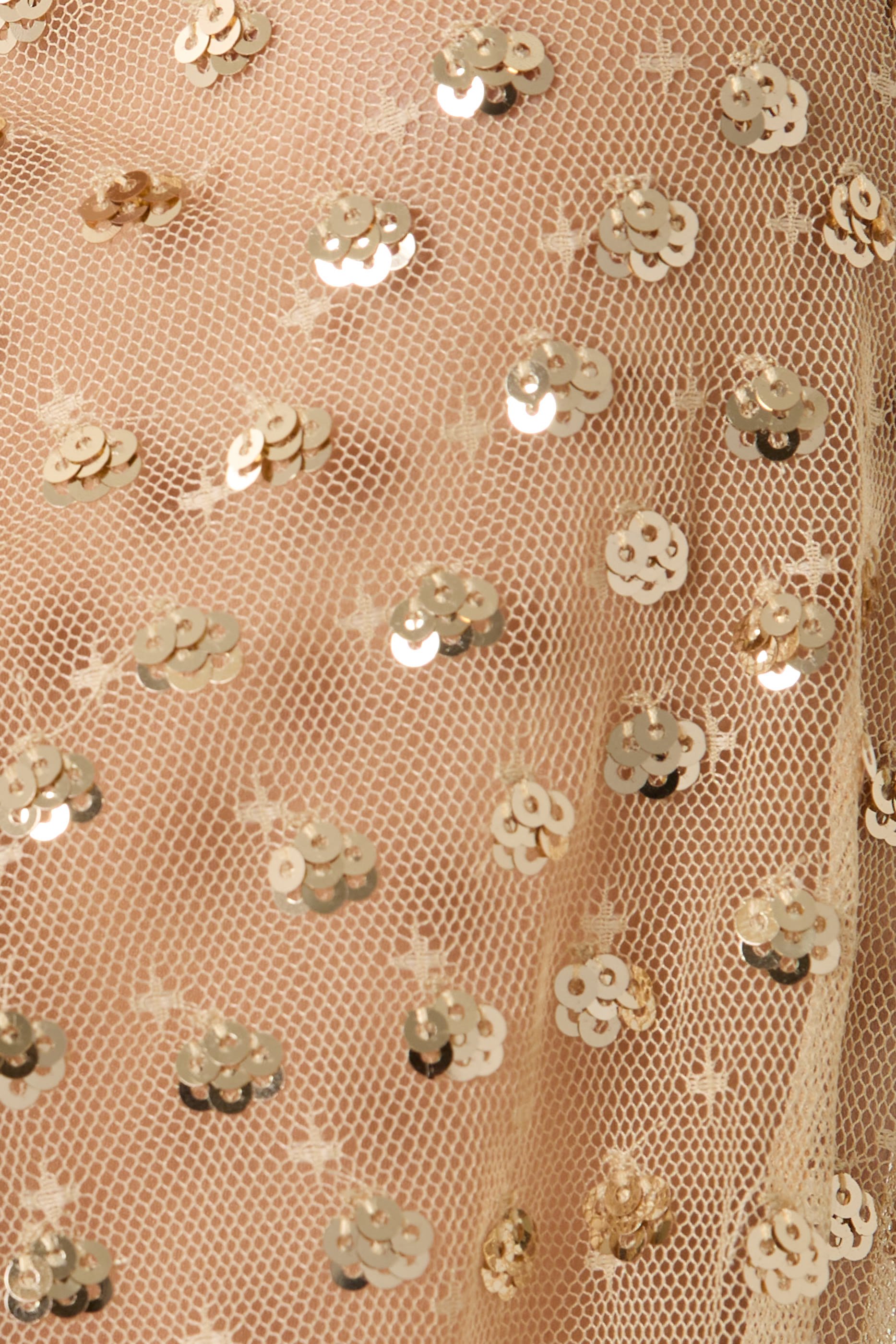 Sequin Cascade Cami Plunge Gown