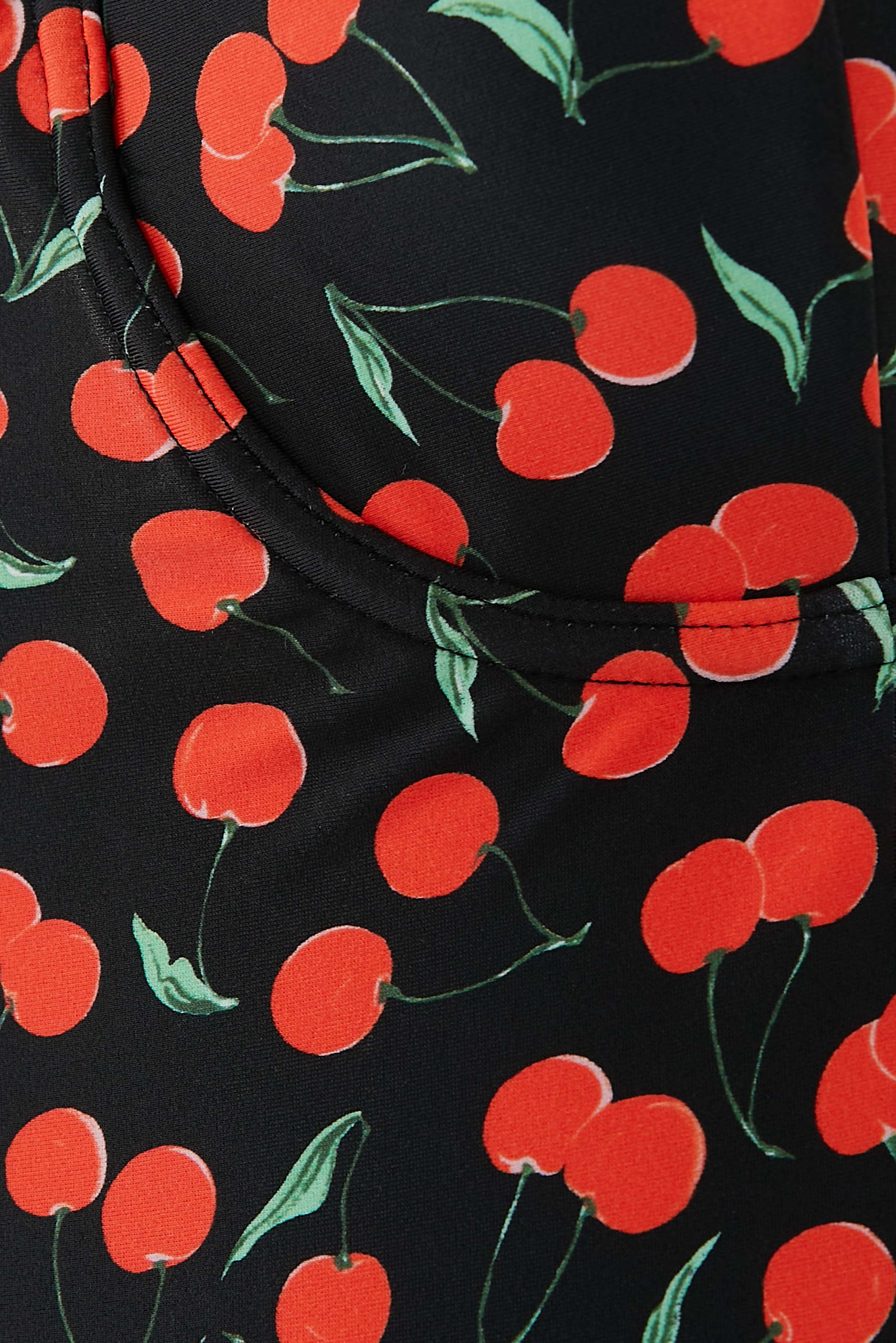 Cherry Square Neck One-Piece