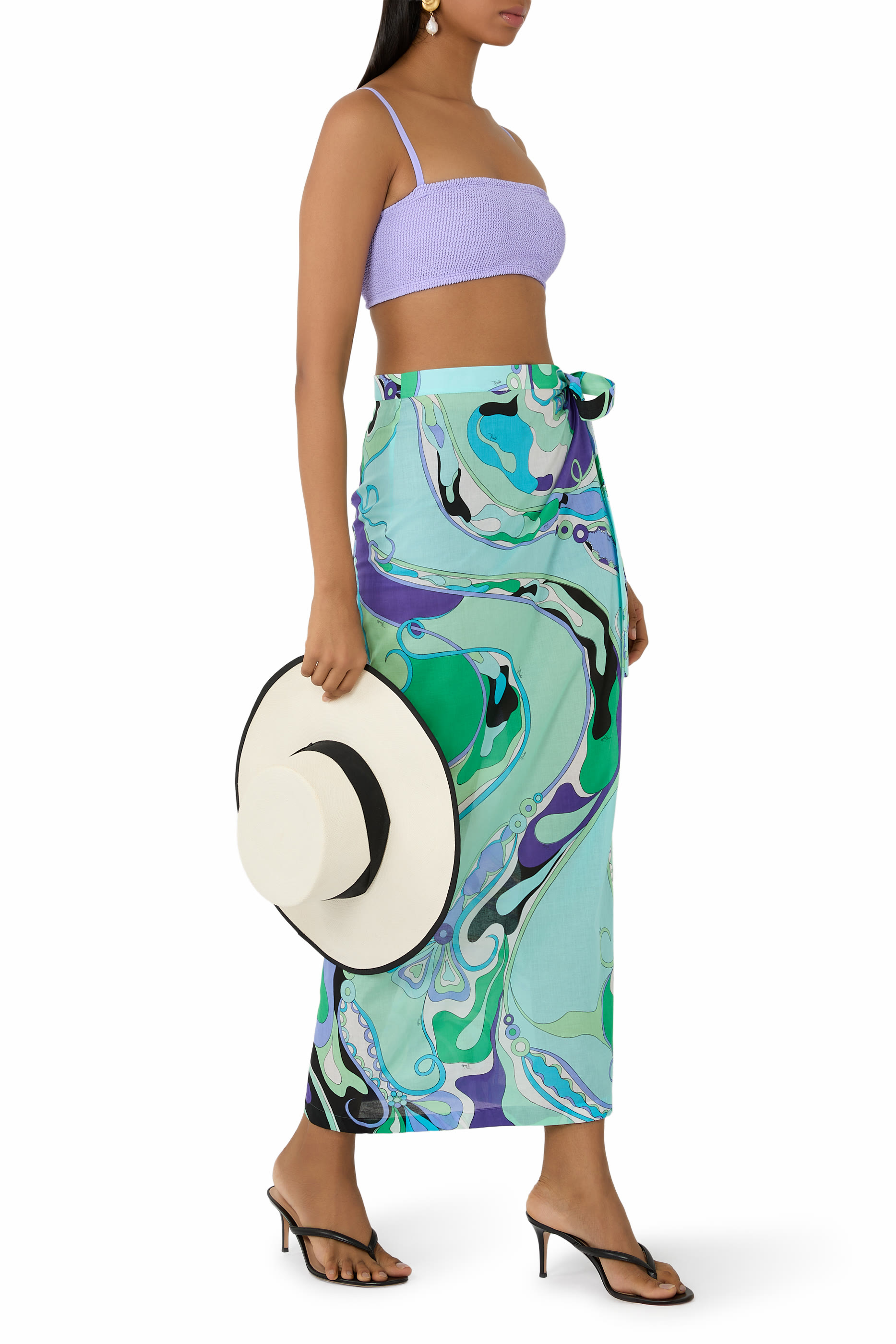 Orchidee Print Cotton Sarong