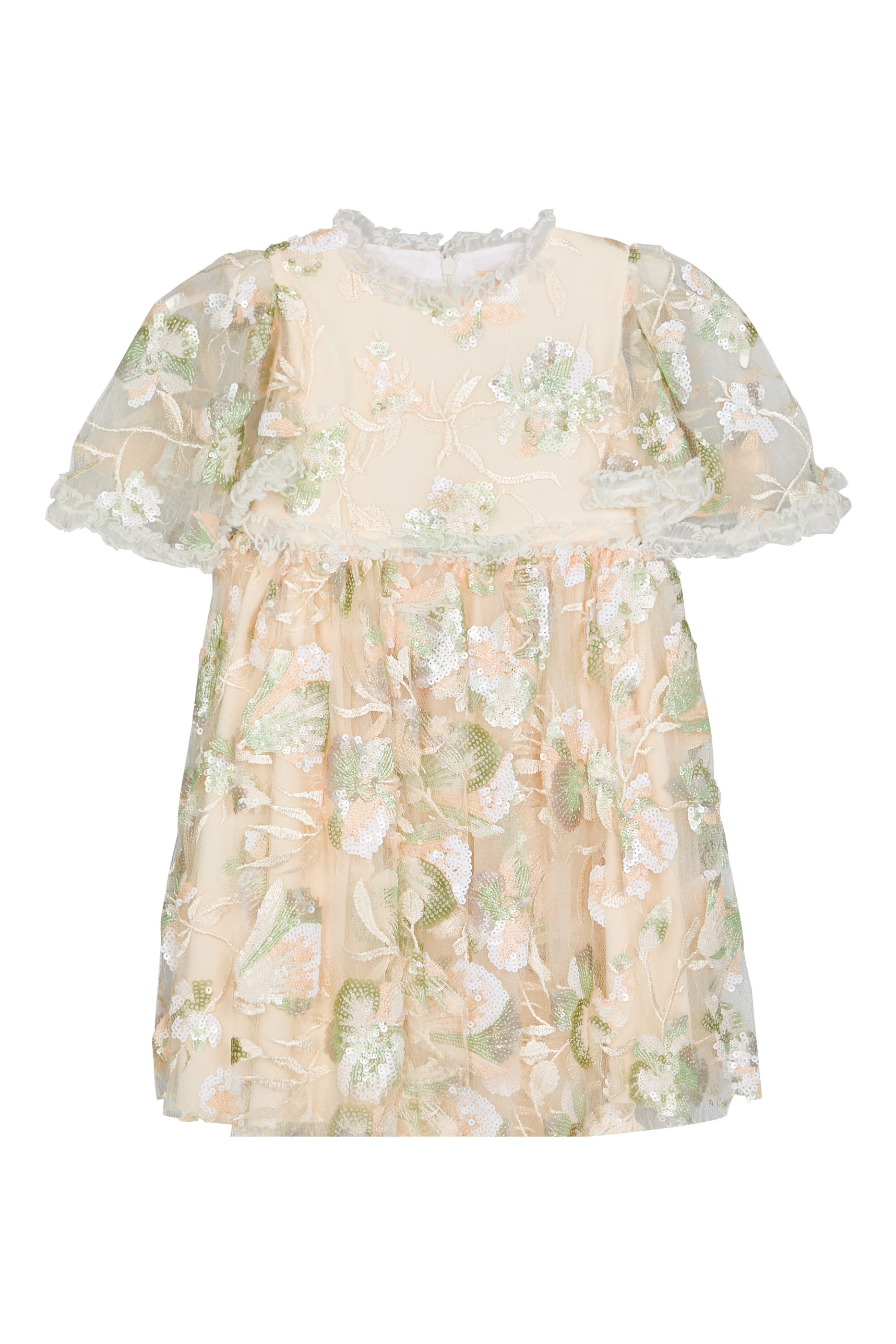 Kids Sequins Floral Dress