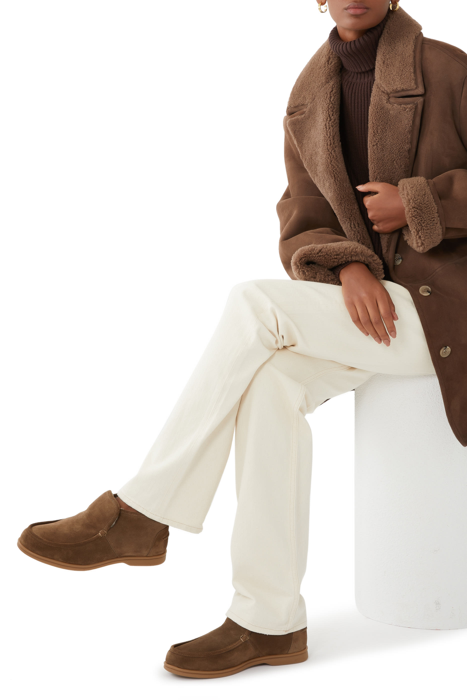 Lace-Up Boots in Stiff Merinillo