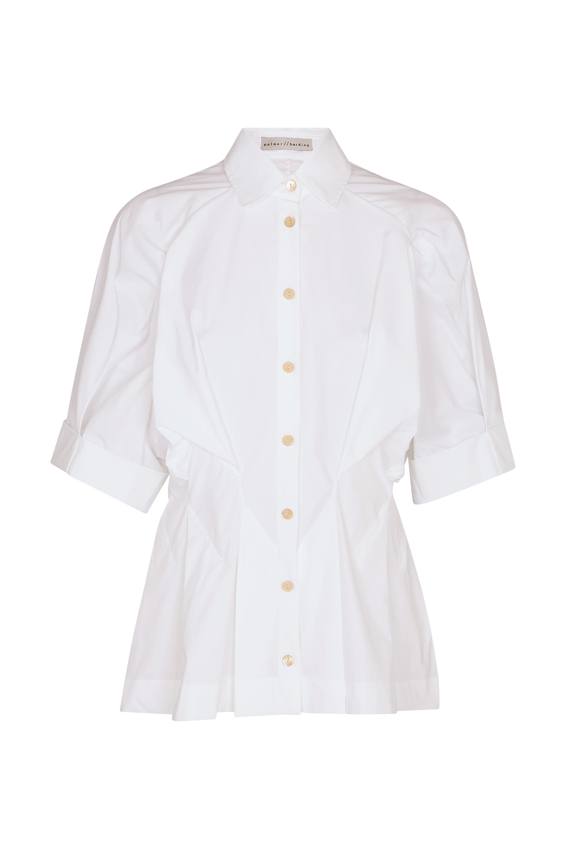 Gathered-Waist Cotton Shirt