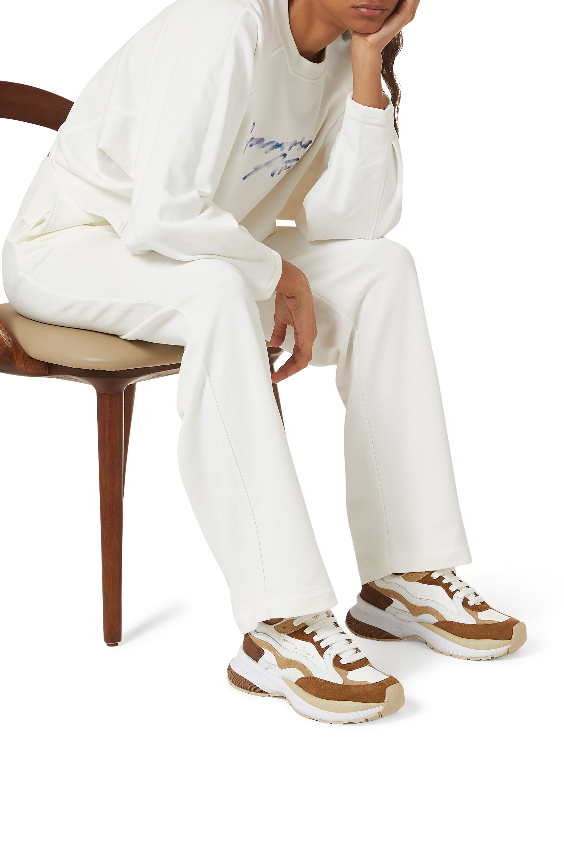 Signature Logo Mesh Sneakers with Laminated Details