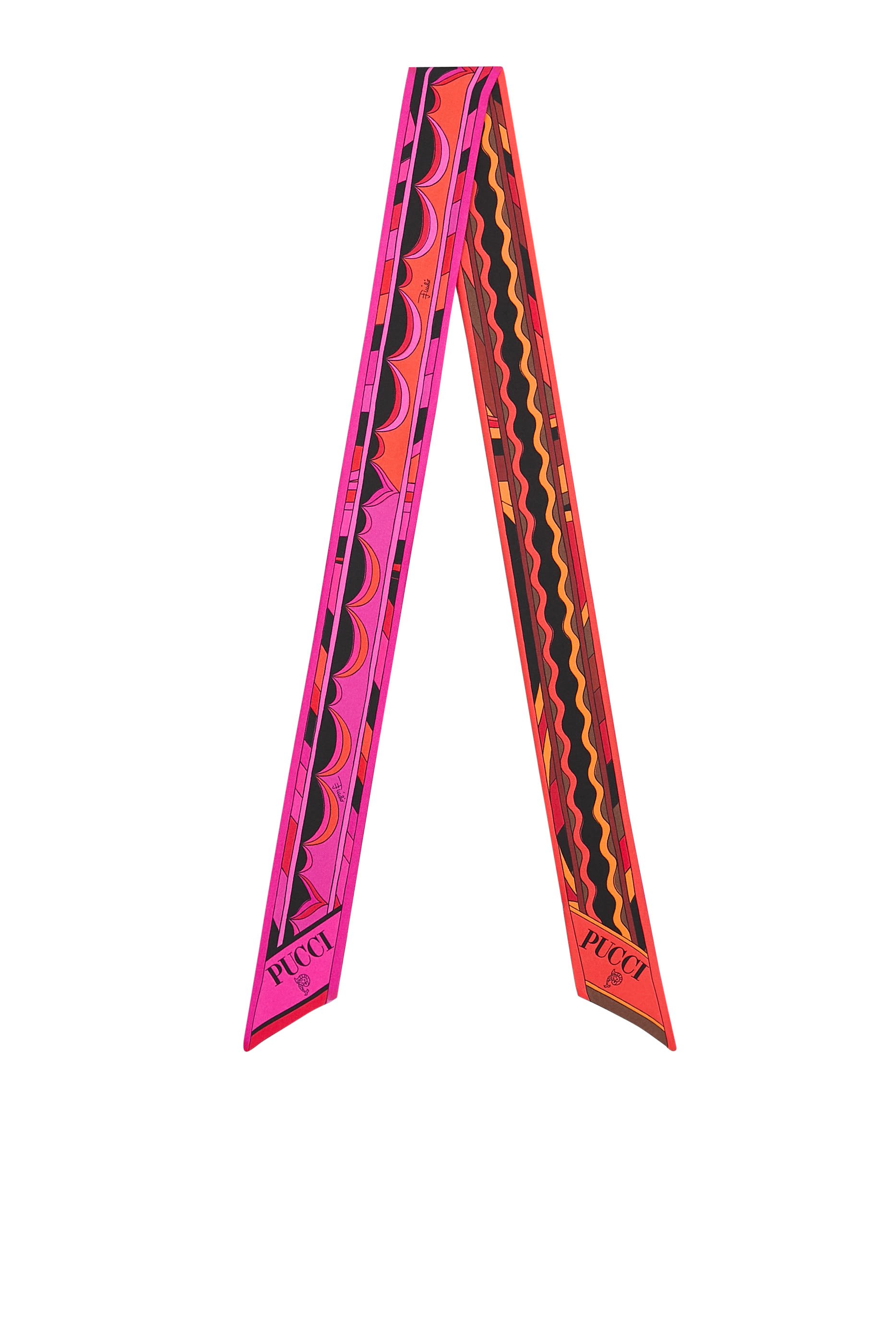 Mixed Print Silk Twill Scarf