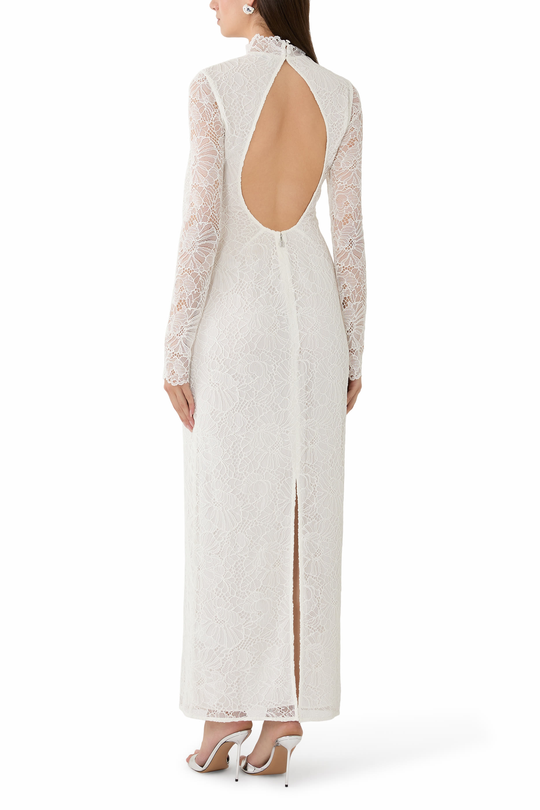 Lace Open Back Maxi Dress