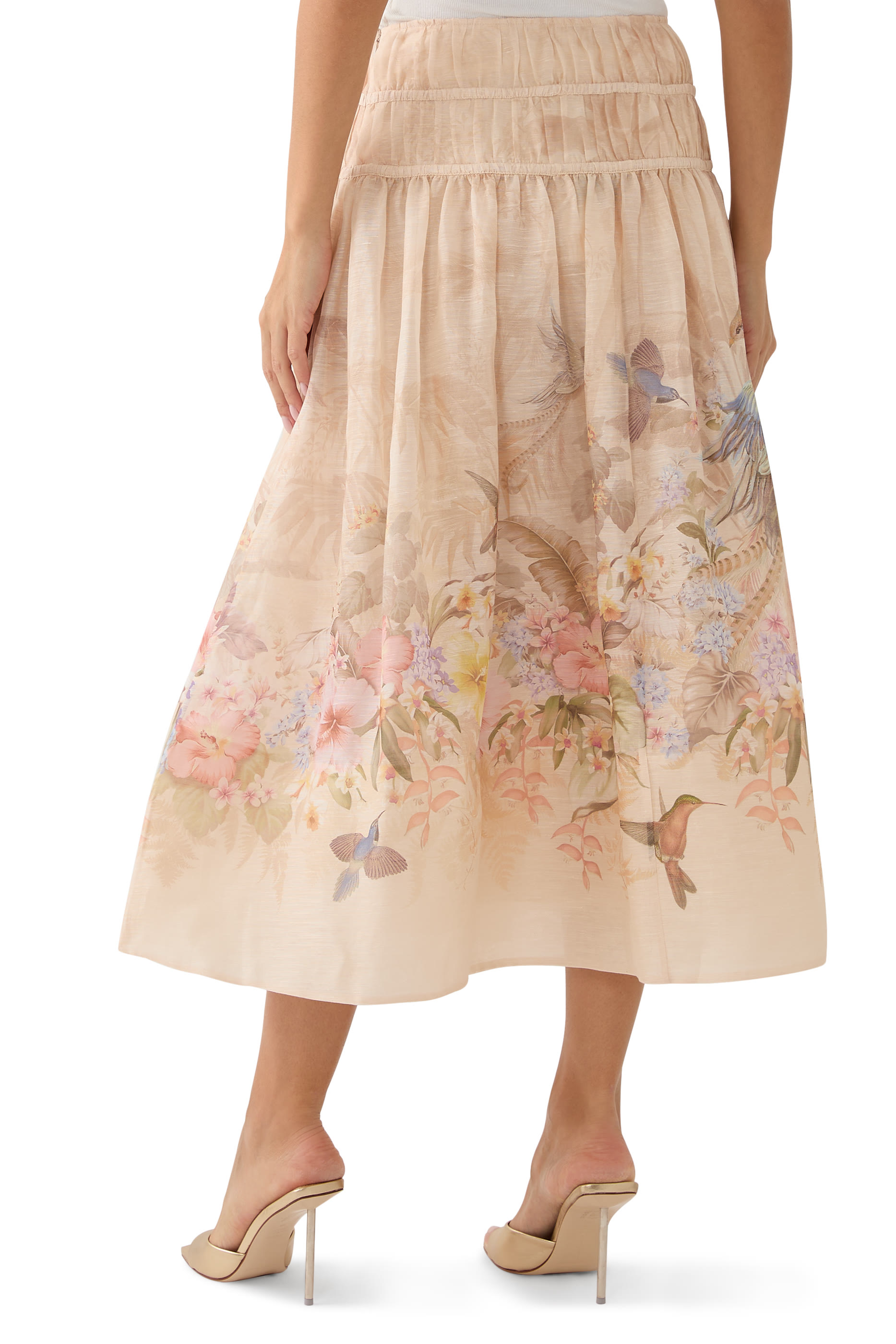 Illuminate Drawn Midi Skirt