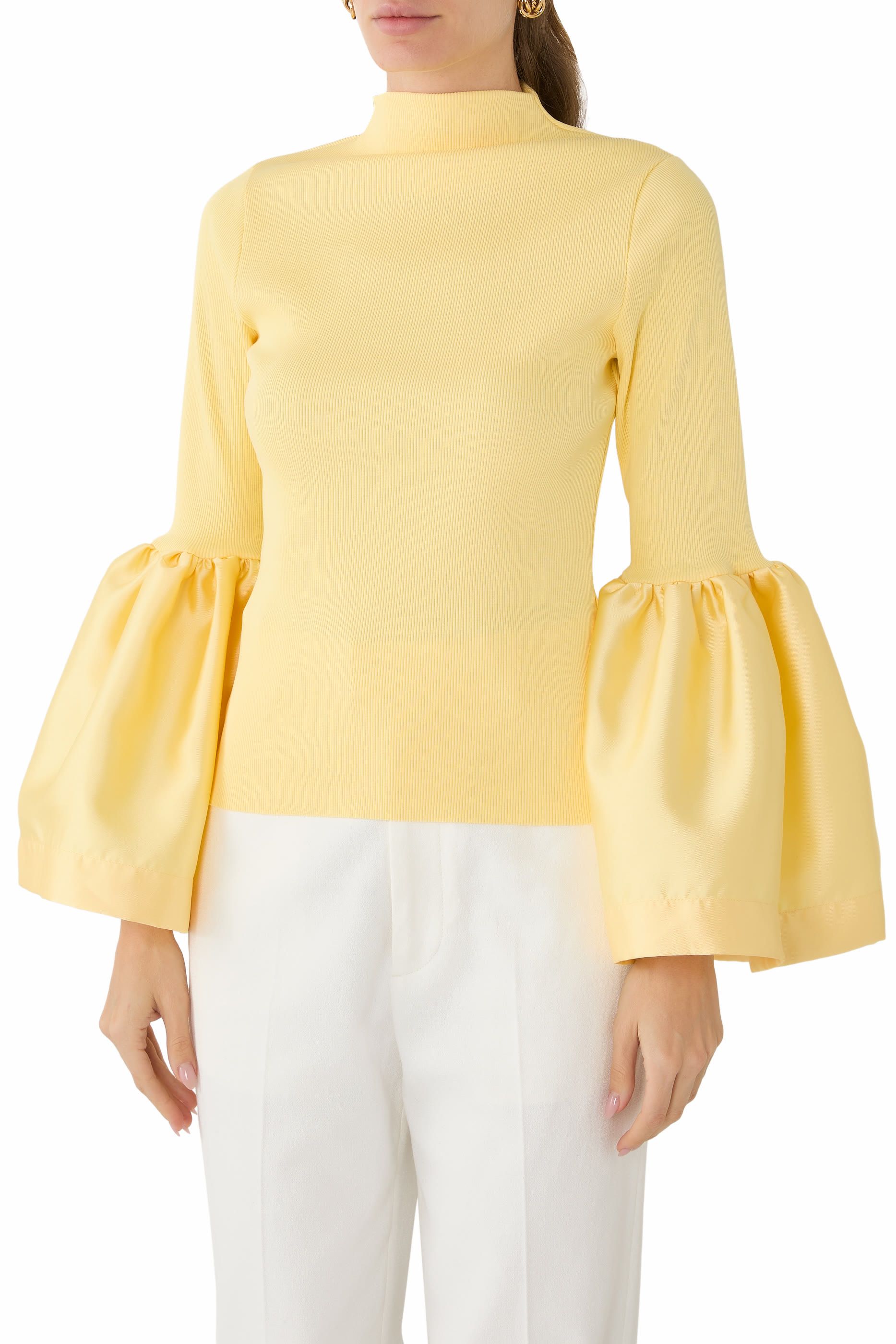 Turtleneck Puff Sleeve Top 