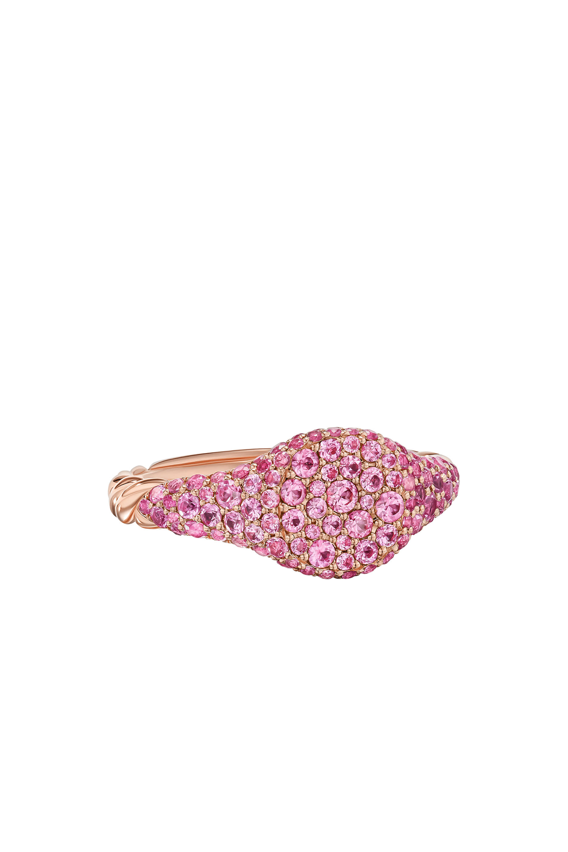 Petite Pinky Ring, 18k Rose Gold & Pink Sapphires