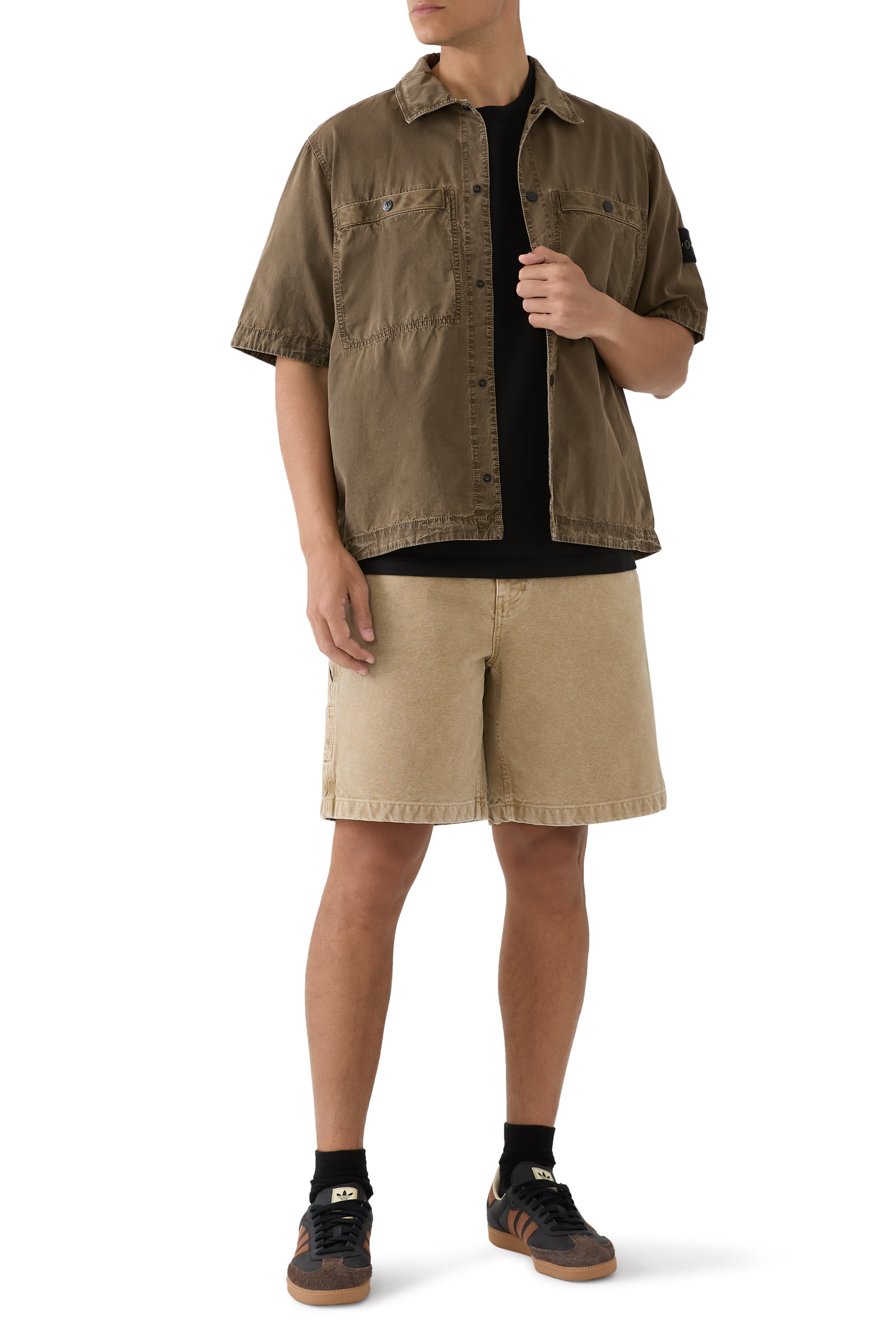 Logo Patch Organic Cotton Shirt