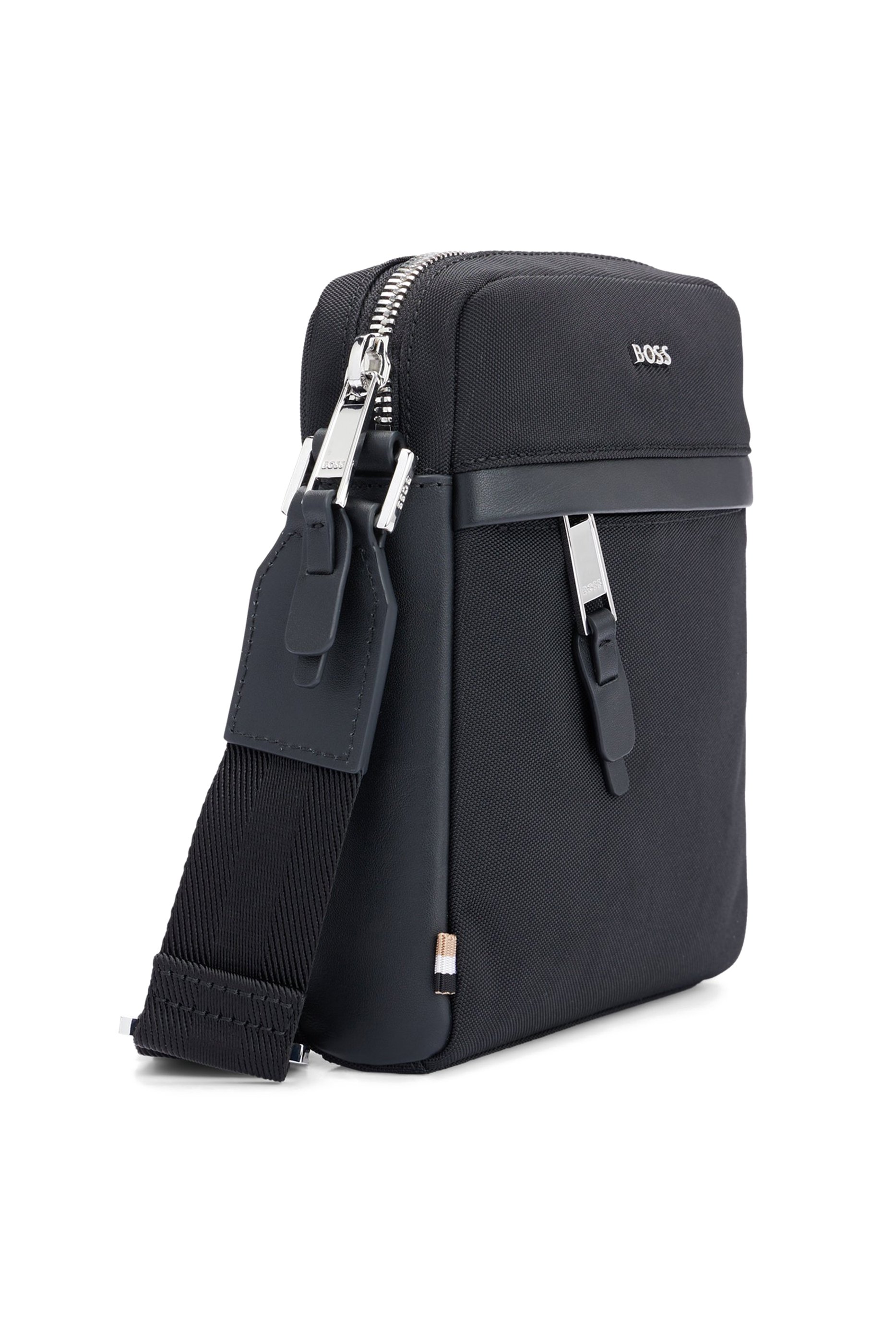 Zipped Reporter Bag With Logo Lettering