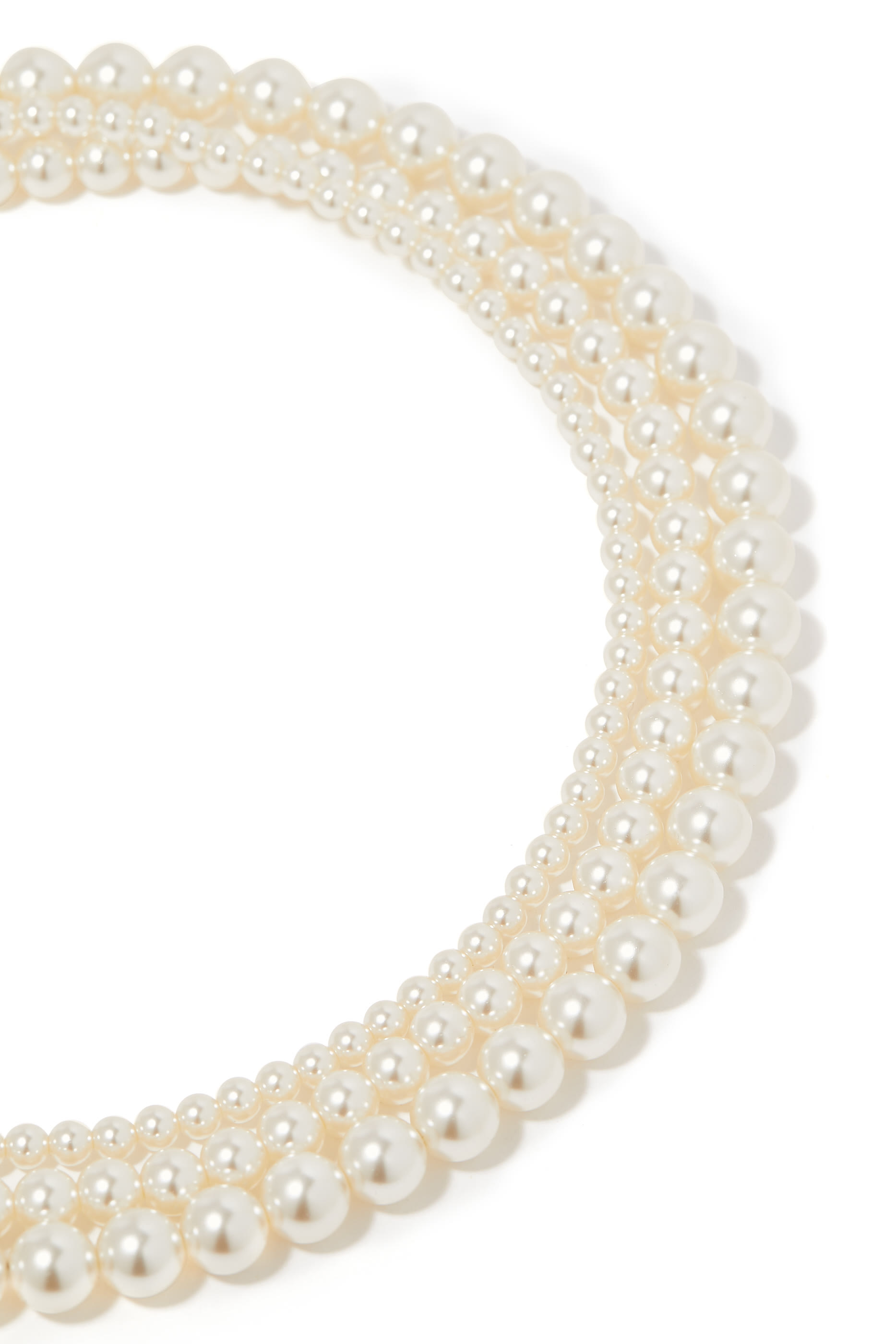 Louise Pearl Necklace, 14k Gold-Plated Brass