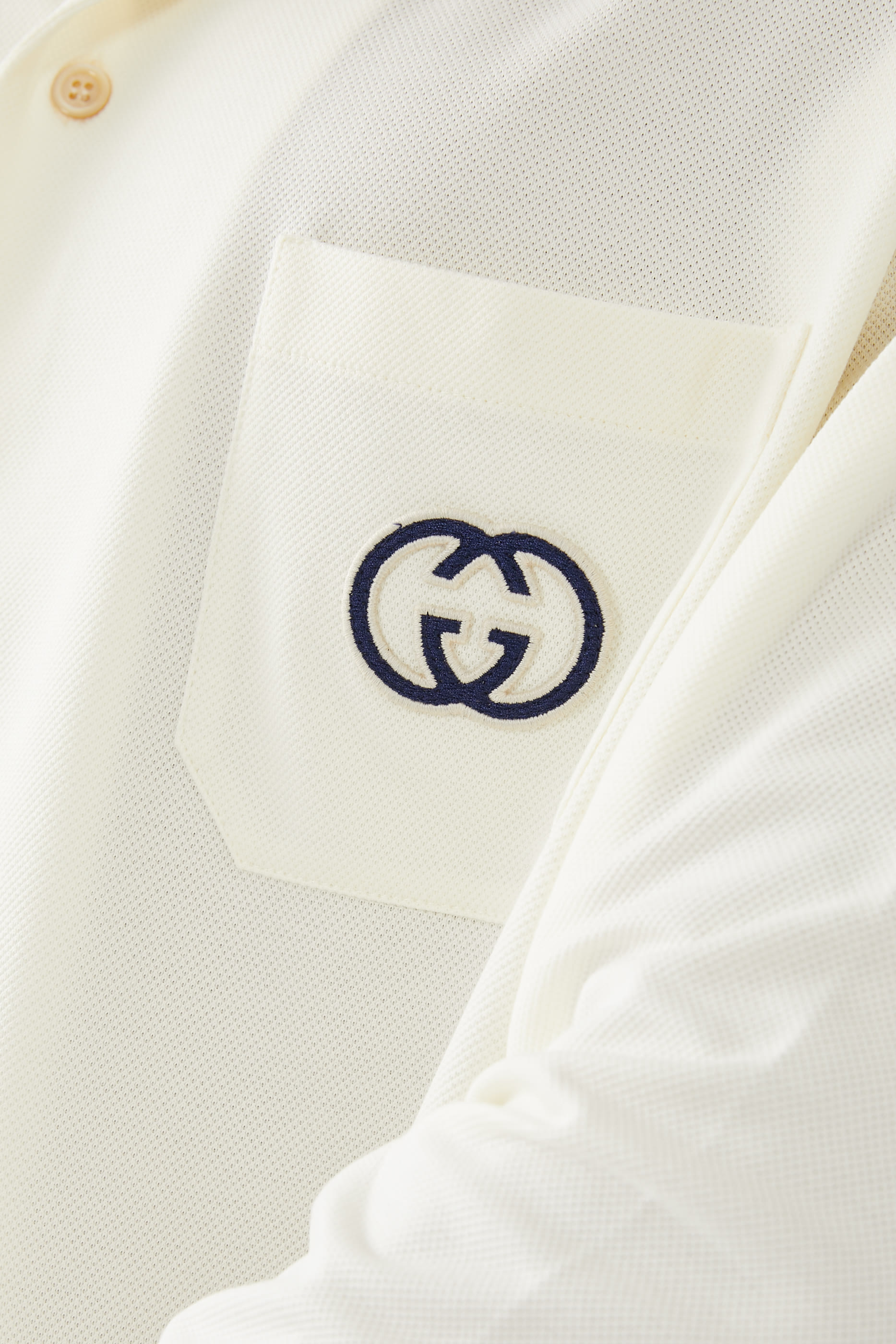 Logo Stretch Cotton Piquet Shirt