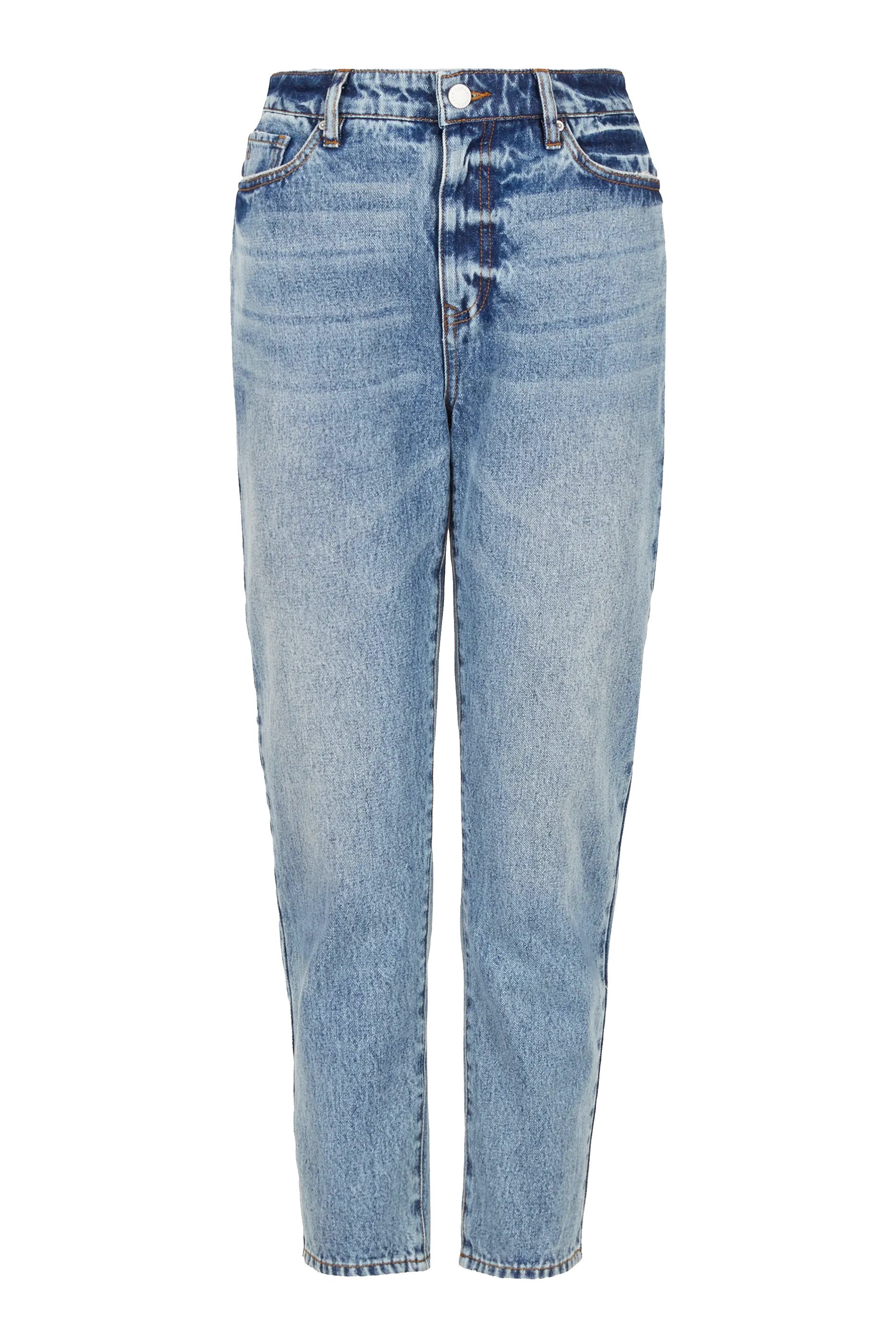 Mid-Wash Boyfriend Jeans
