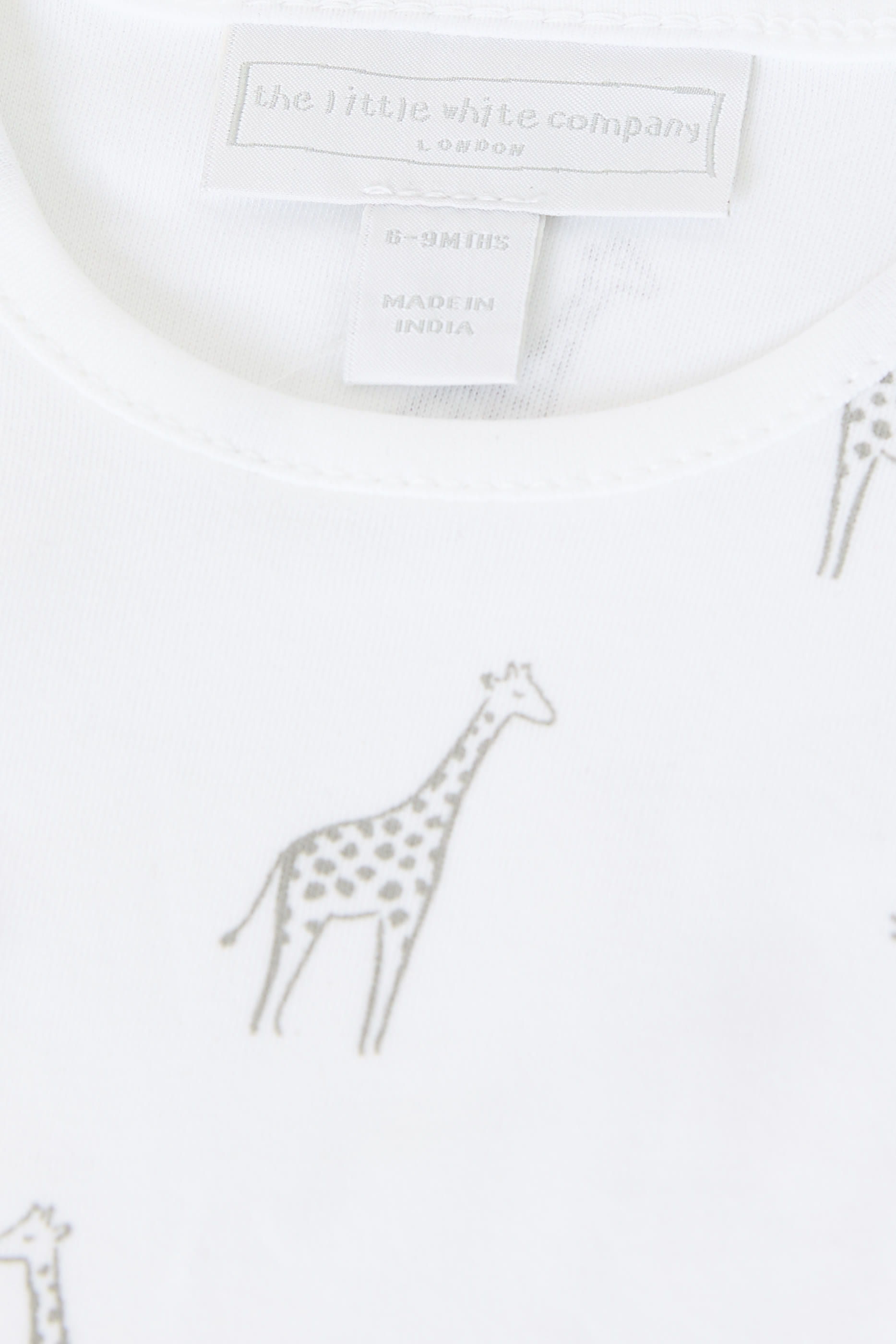 Kids Giraffe Print  Organic Cotton Sleepsuit