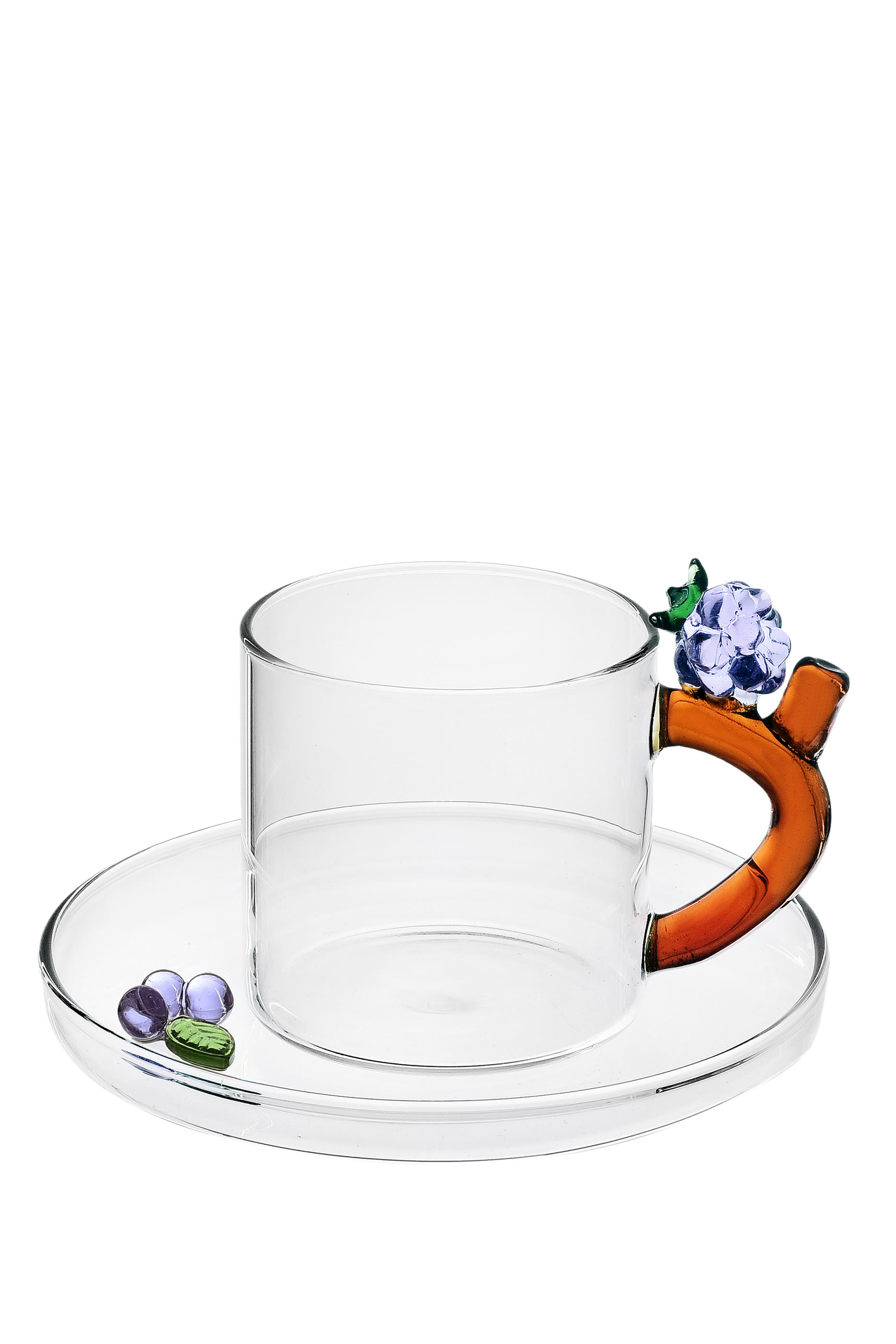 Fruits & Flowers Coffee cup with Saucer Blackberry