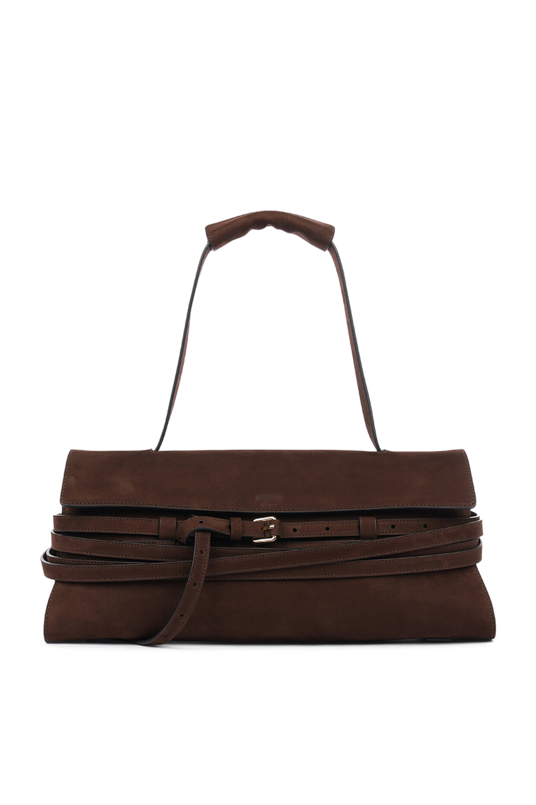 Tie Me Embossed-Logo Shoulder Bag