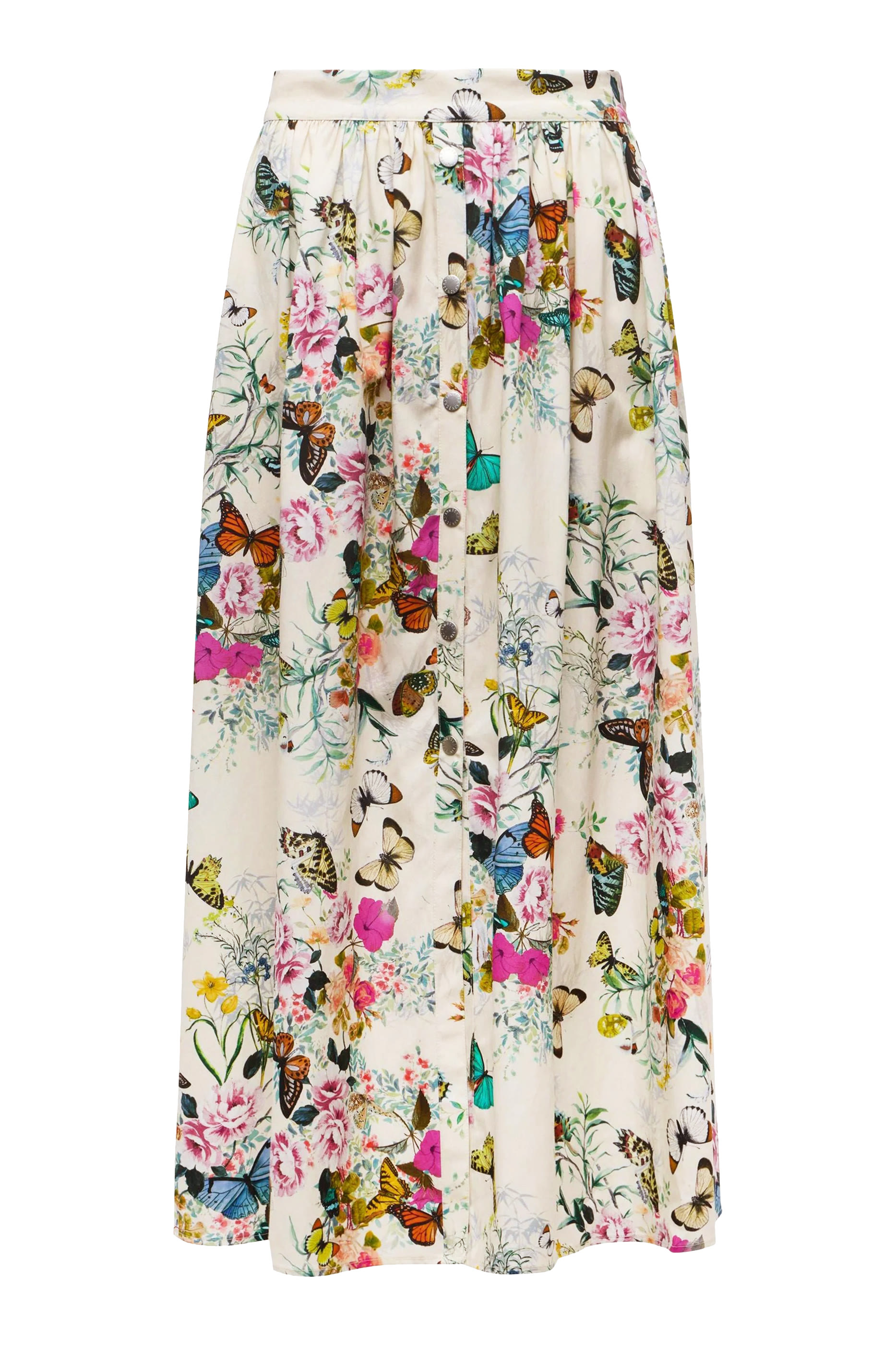 Seina Poplin Midi Skirt