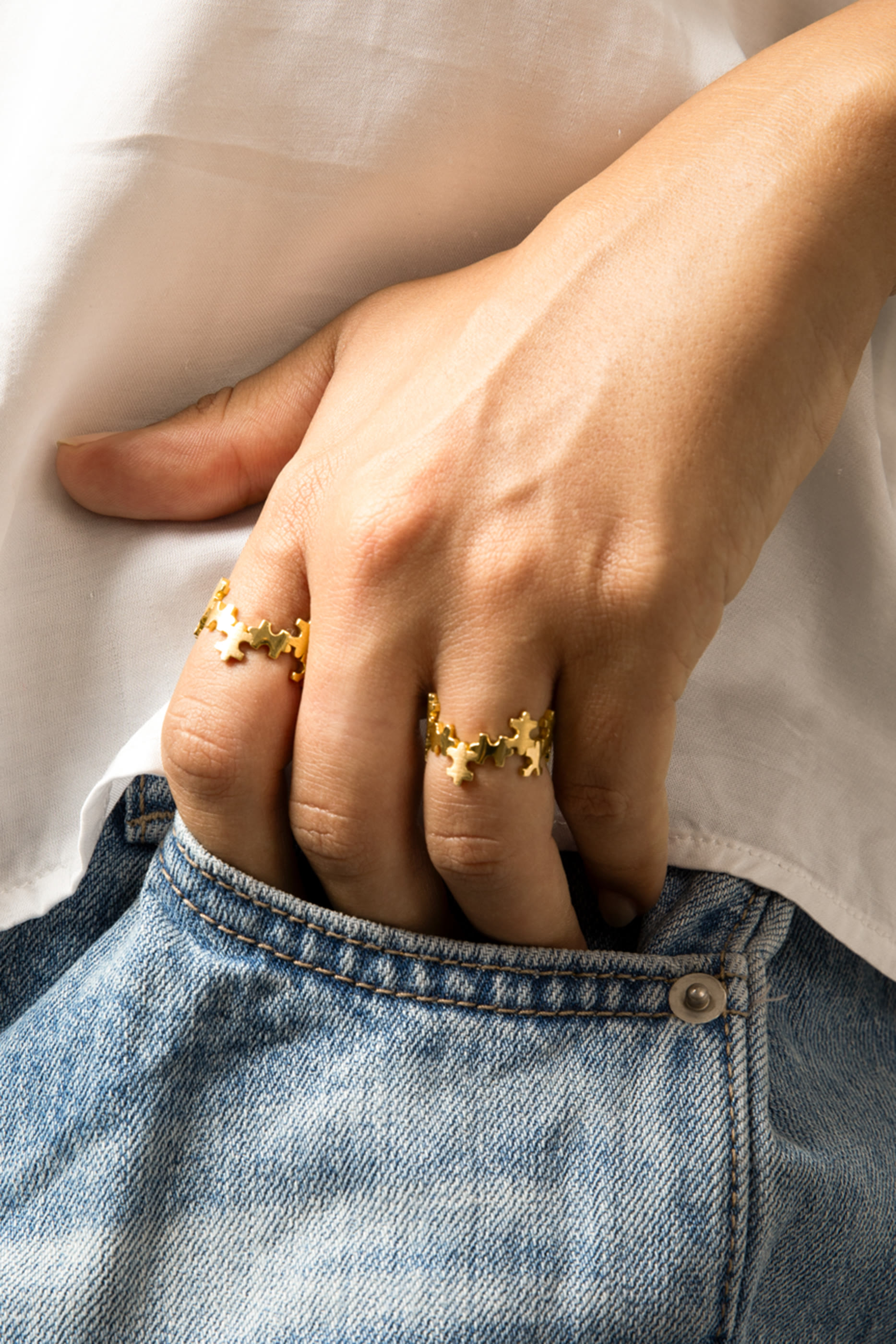 Micro Maqta Band, 18K Yellow Gold