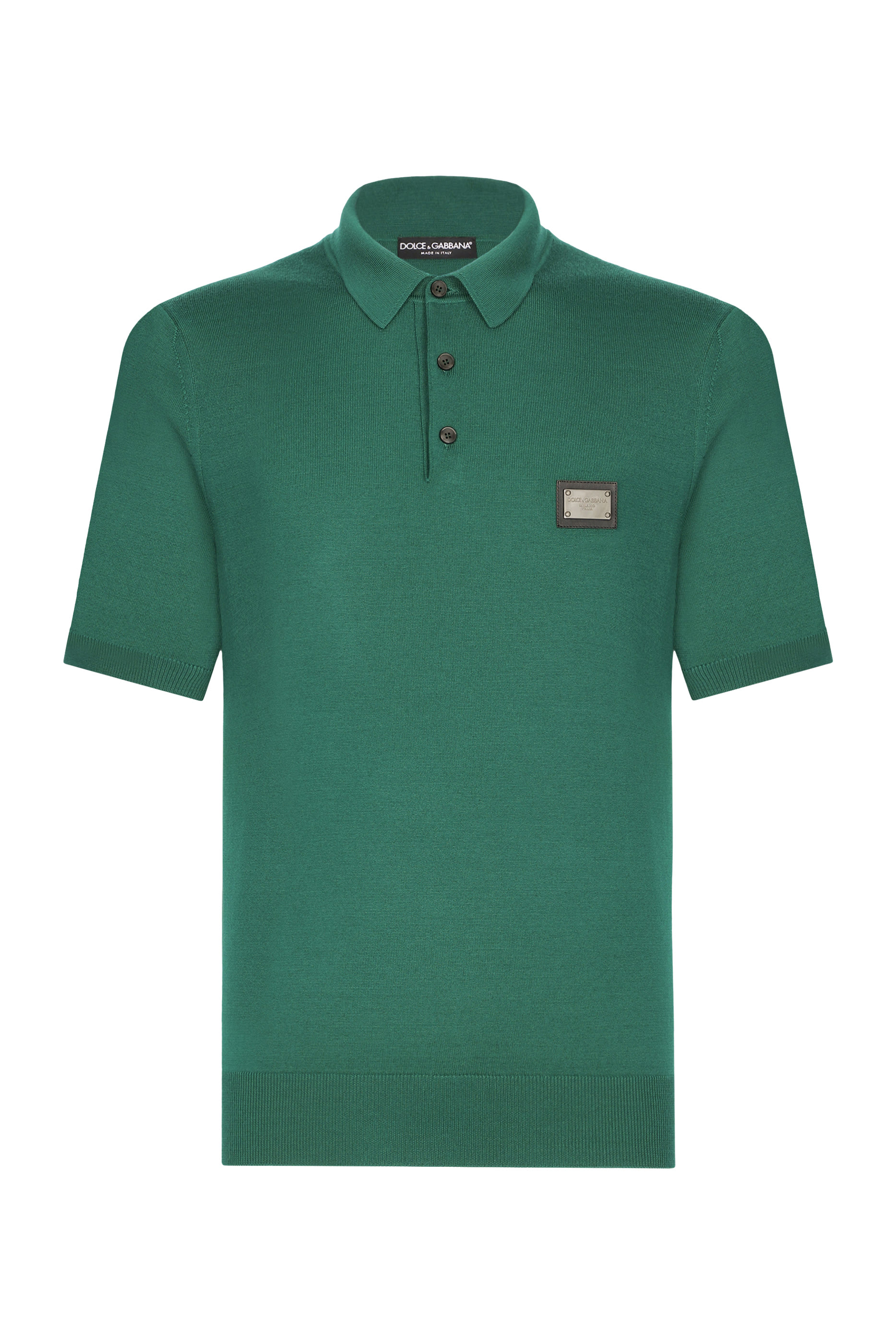 Logo Tag Wool Polo-Shirt