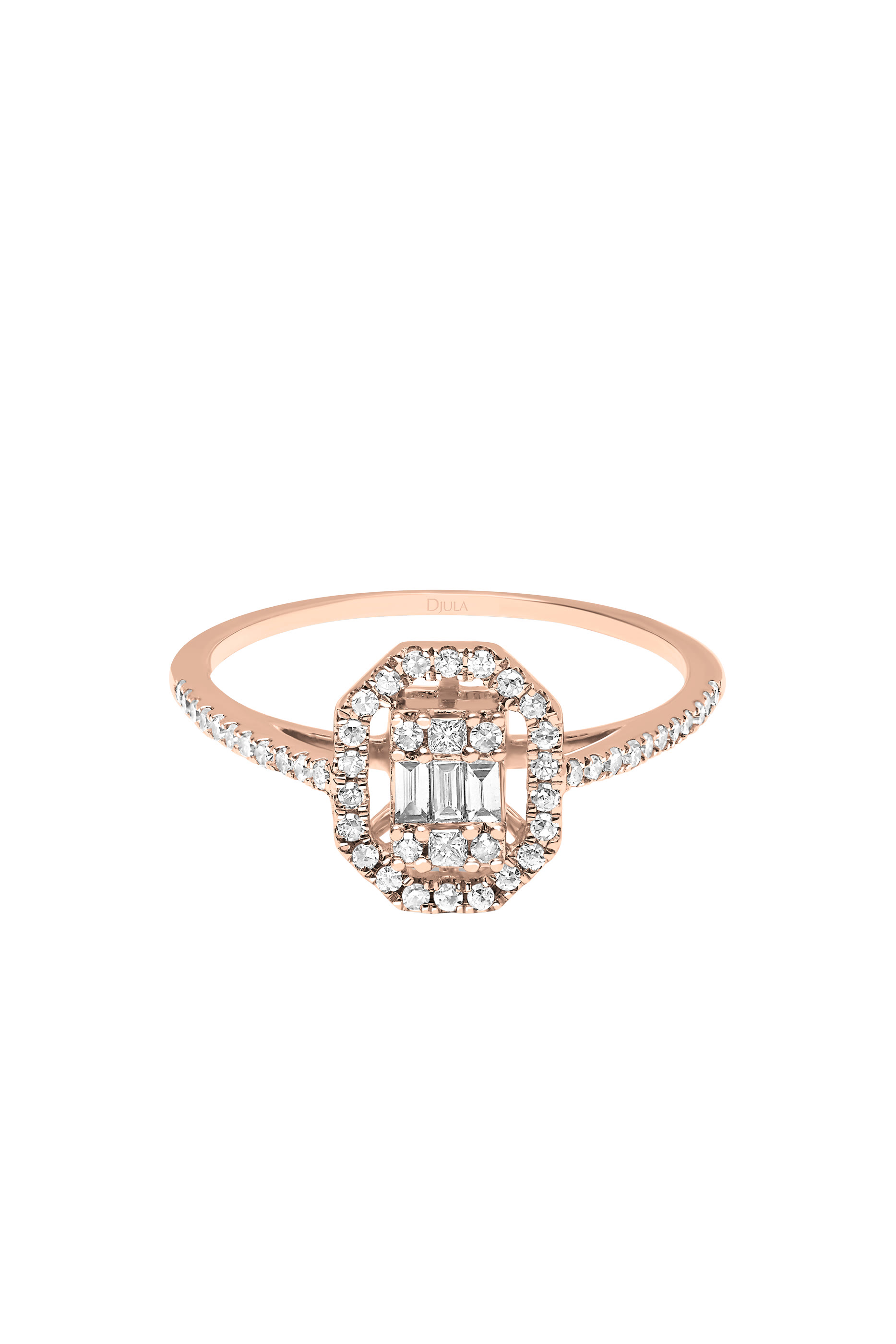  Union Vend&ocirc;me Ring, 18K Rose & Diamonds