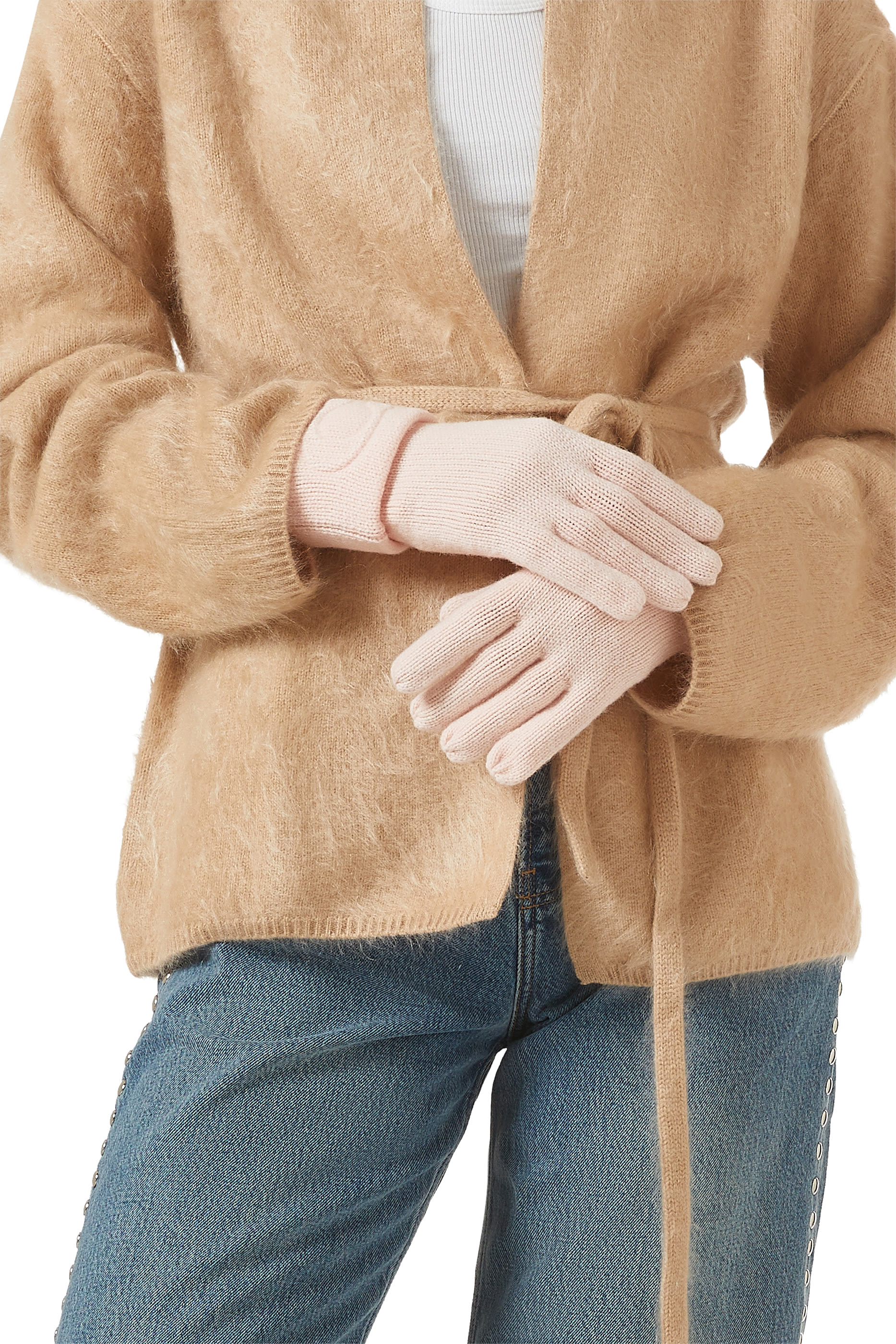 Signature Embossed Knit Gloves