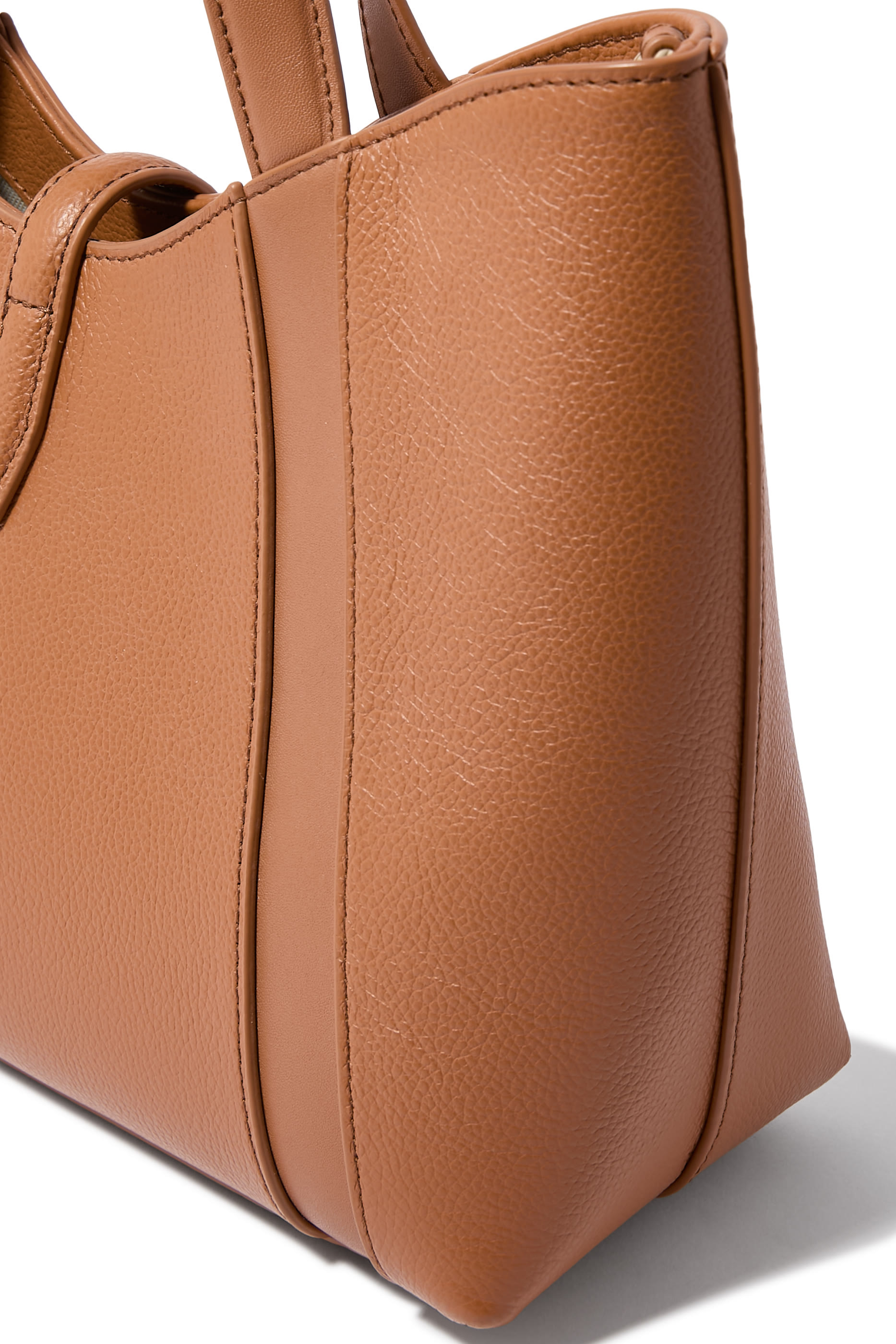 Goccia S Grained Leather Handbag