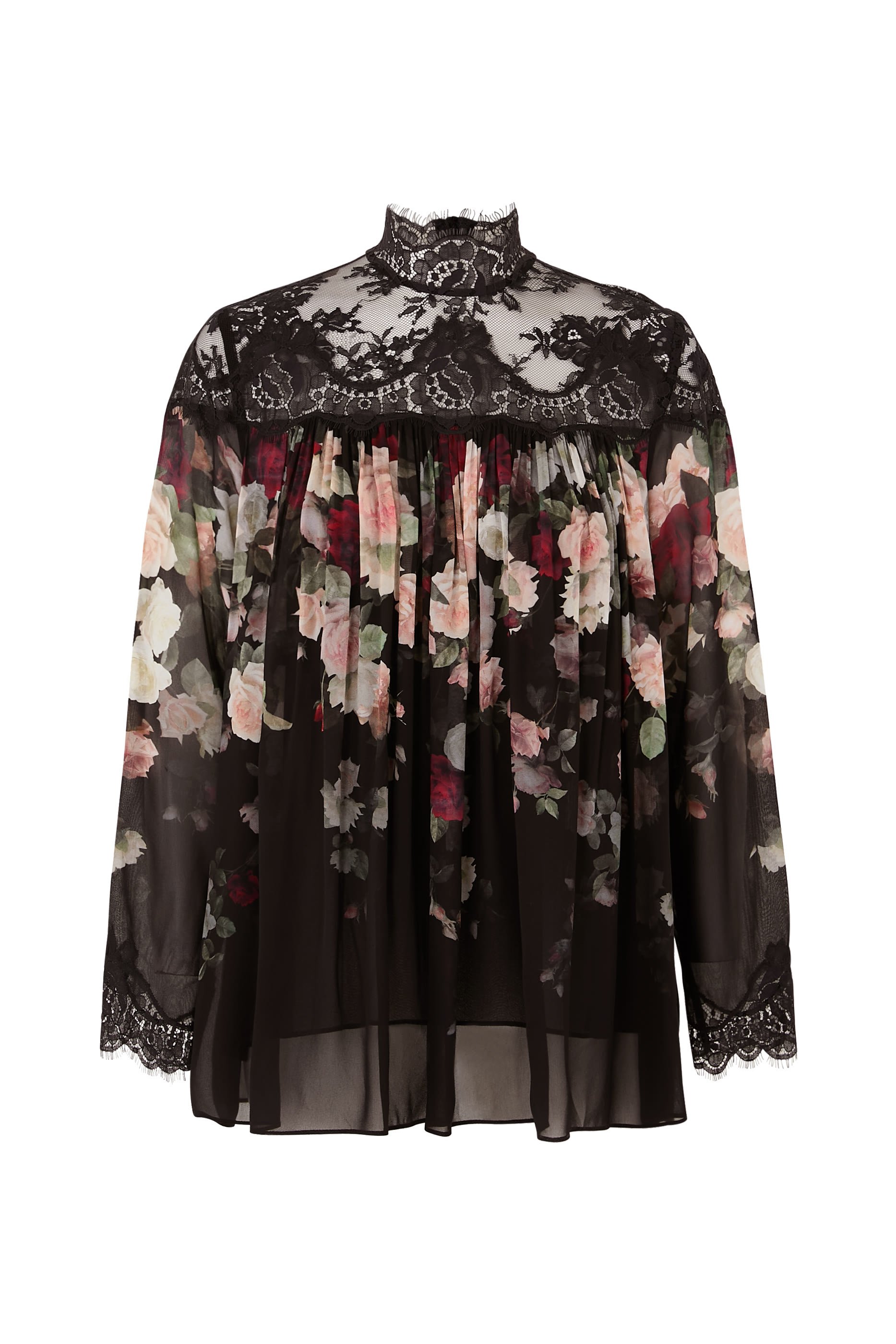 Floral Lace Yoke Top