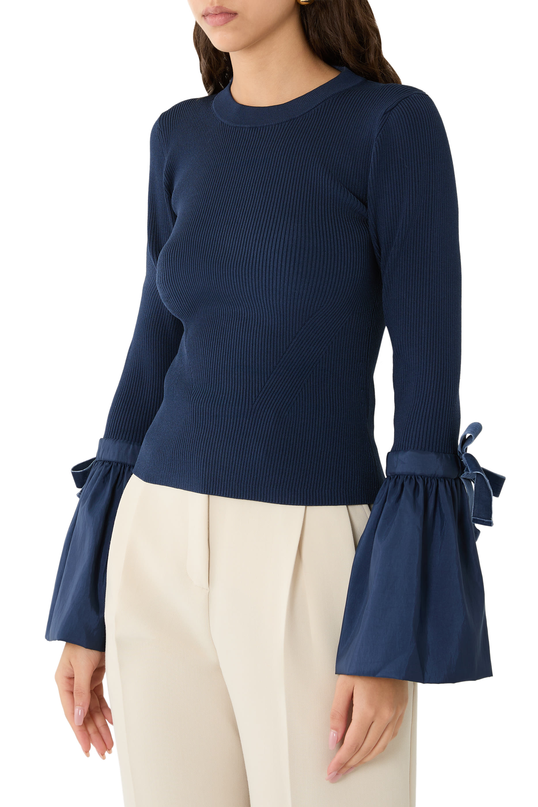 Agata Taffeta Knit Top 