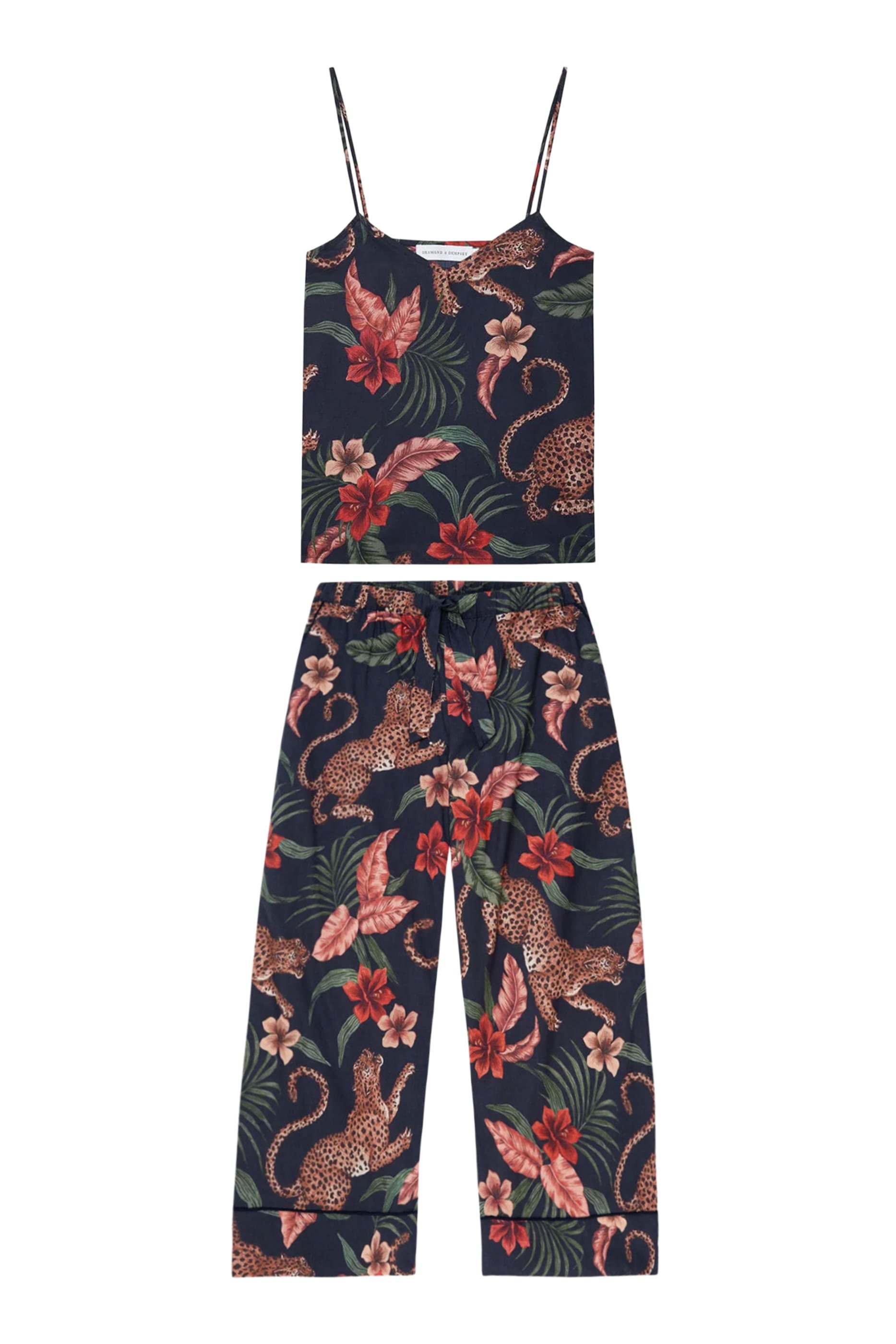 Leopard Cami Top and Wide-Leg Trousers Set