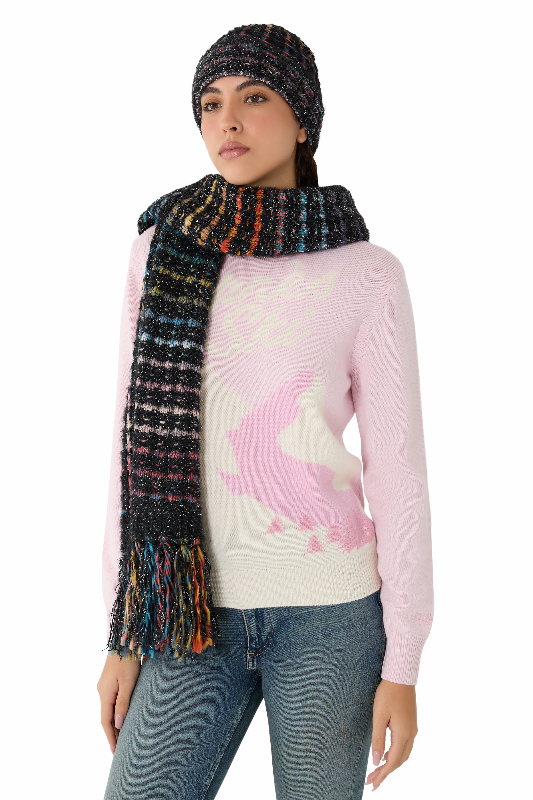 Lurex Knit Scarf